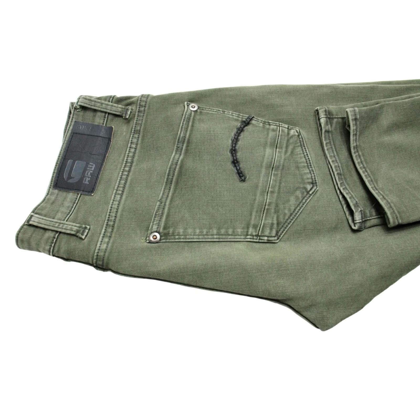 G-Star G-Star Jeans Mens W31/L30 Green Revend Skinny Men Stretch Zip Fly Pocket Design Size US 31 - 5 Thumbnail