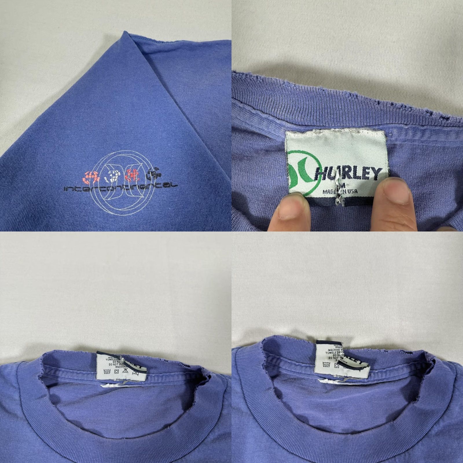Hurley VINTAGE Hurley Shirt Mens Medium Blue Intercontinental Surf Skate USA 90s Y2K Size US M / EU 48-50 / 2 - 9 Thumbnail