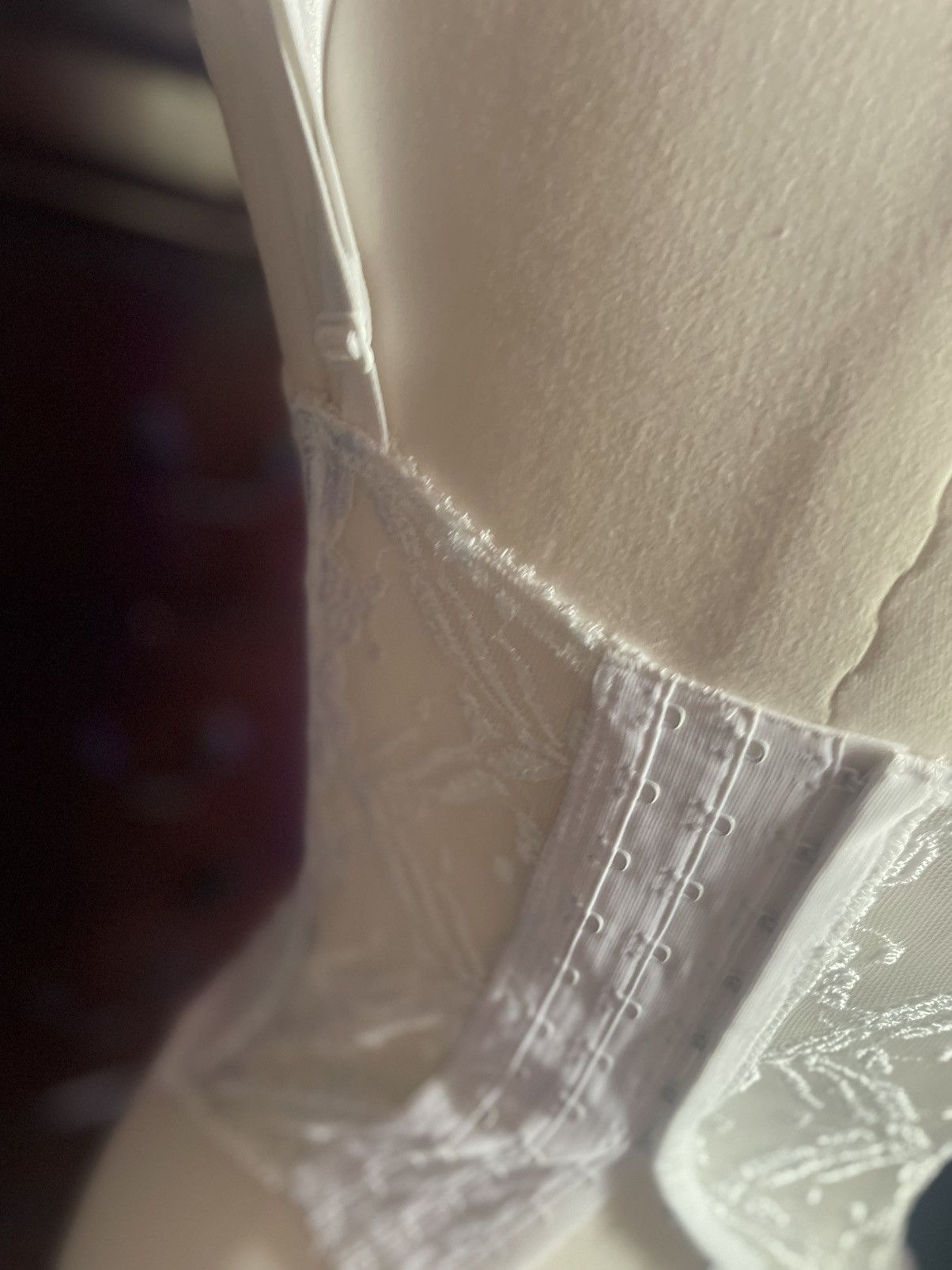 la Vie en Rose White lace corset top with adjustable straps Size ONE SIZE - 6 Thumbnail