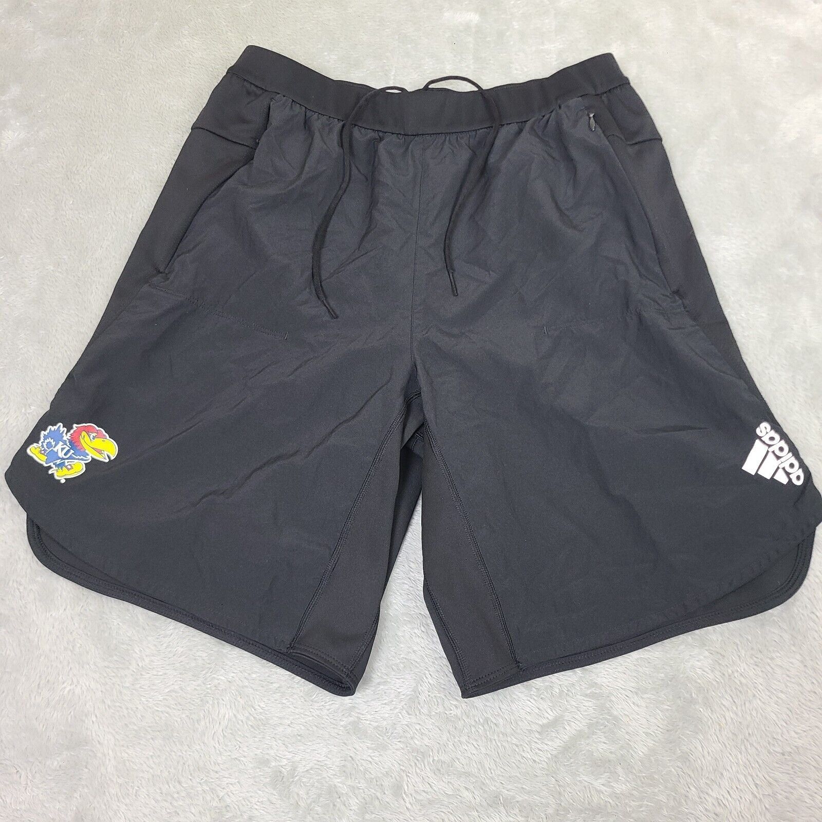 Adidas Men's Black Adidas Kansas Jayhawks Aeroready Shorts 3 white Size US 34 / EU 50 - 1 Thumbnail
