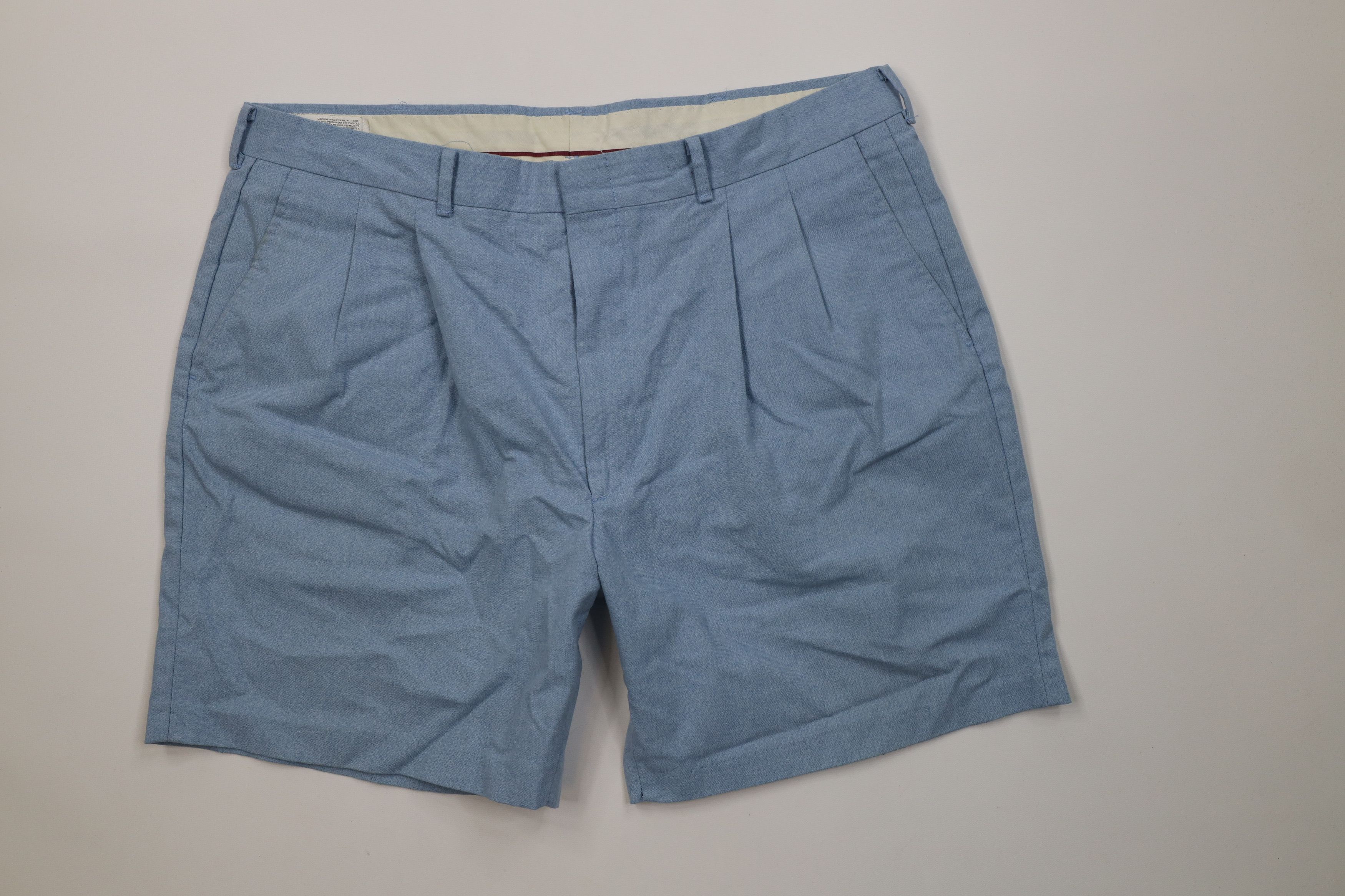 Vintage Vintage 90s Streetwear Above Knee Chino Shorts Blue USA Size US 38 / EU 54 - 1 Thumbnail