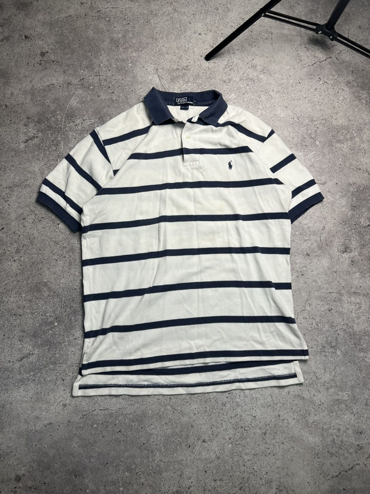 Polo Ralph Lauren Polo Ralph Lauren L striped polo tee T-shirt shirt sleeve Size US L / EU 52-54 / 3 - 1 Thumbnail