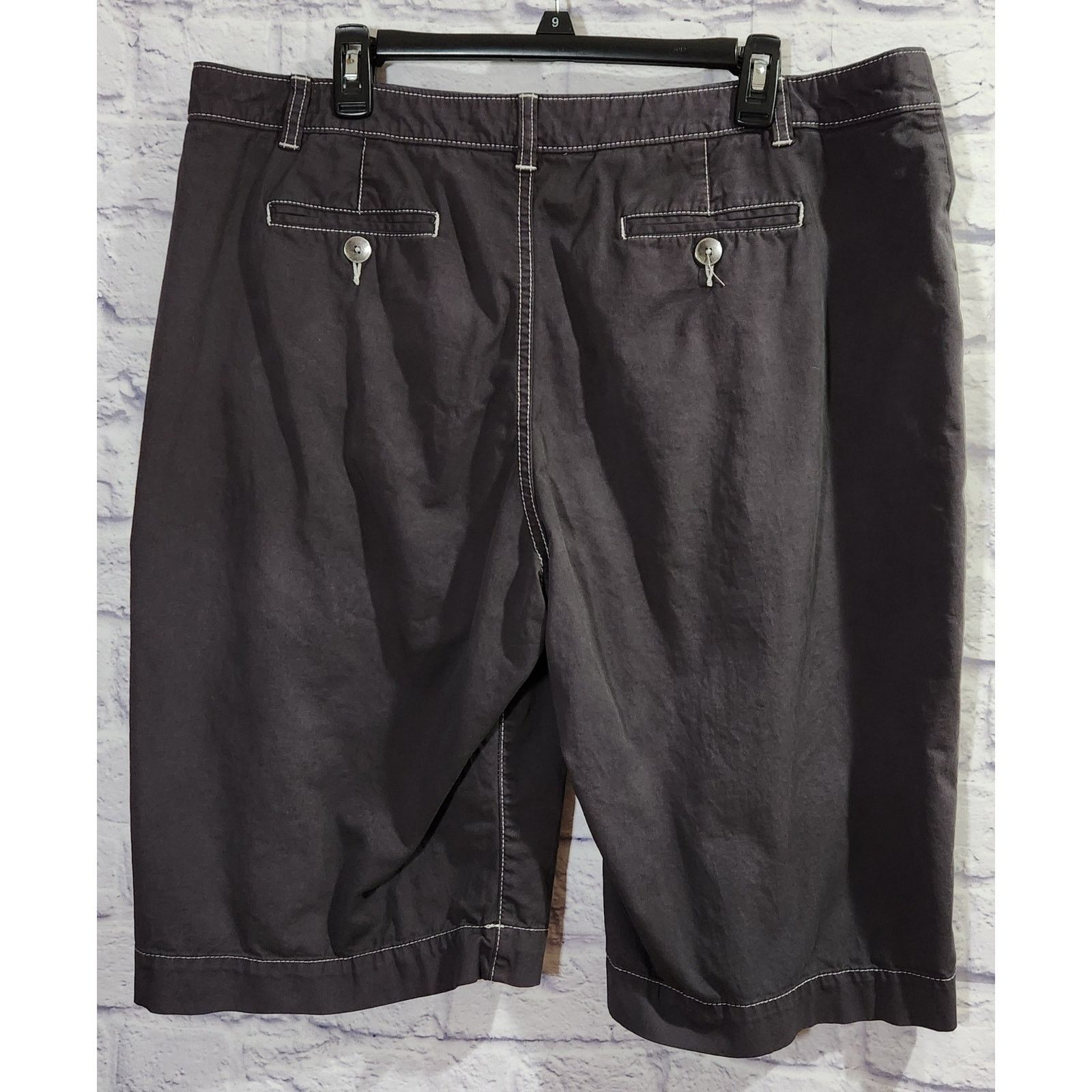 Other Kim Rogers Black Flat Front Slashed Pockets Shorts 18 Soft Size 40" / US 18 - 3 Thumbnail