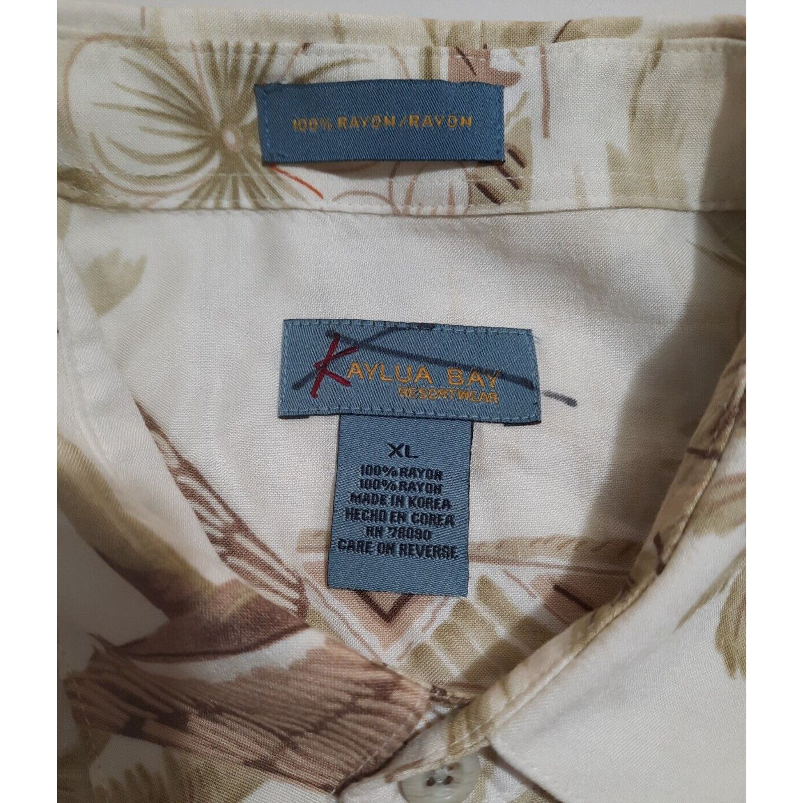 & Other Stories Kaylua Bay Hawaiian Shirt XL Resort Wear Vintage Palm Trees Size US XL / EU 56 / 4 - 4 Thumbnail