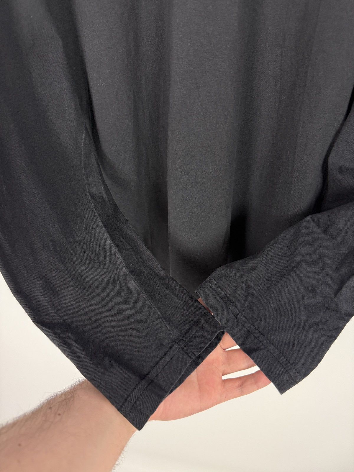 Vintage Y2K Vintage Whale Faded Black Blank Long Sleeve Shirt XXL Size US XXL / EU 58 / 5 - 4 Thumbnail