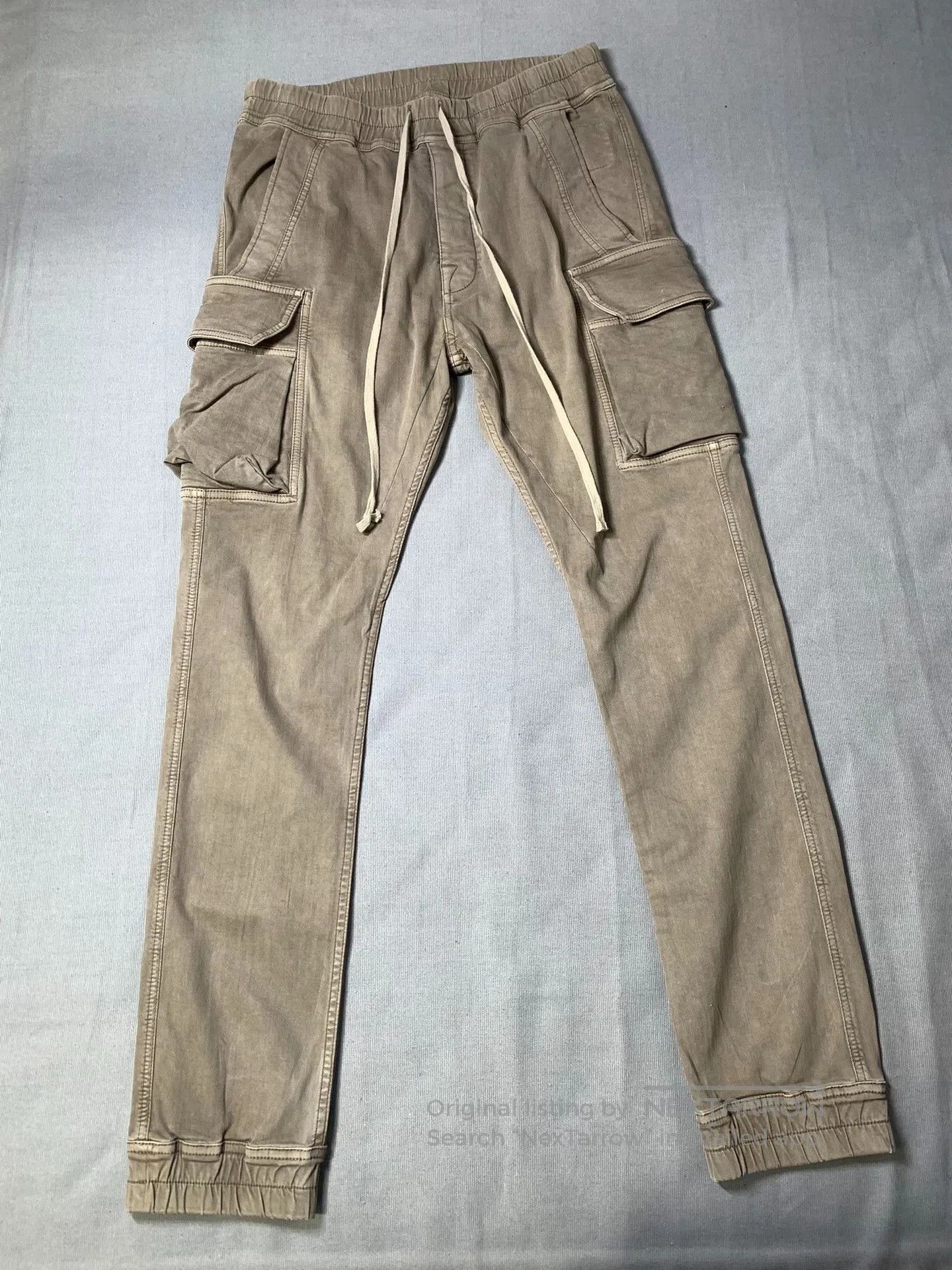 Rick Owens Drkshdw Rick Owens DRKSHDW Washed Distressed Cargo Pants. Size US 31 - 2 Thumbnail