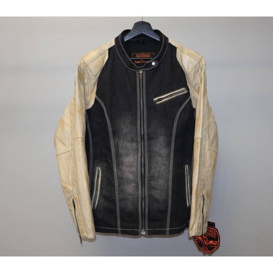 Vintage Milwaukee Leather Classic Denim Jacket w/ Gun Pockets Black Size US XXL / EU 58 / 5 - 1 Thumbnail