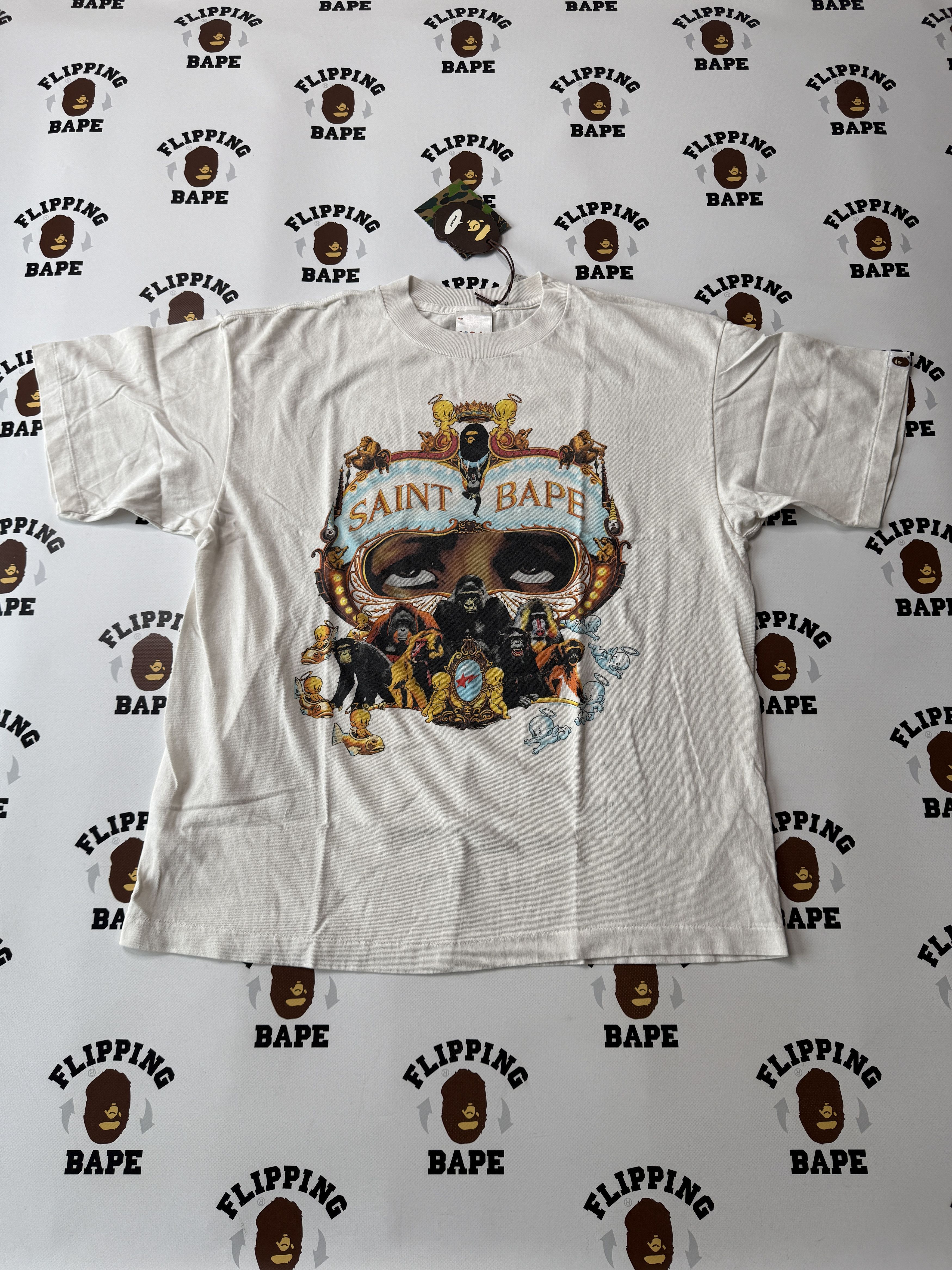 Bape × Saint Michael Bape X Saint Mxxxxxx Guns Tee | Grailed