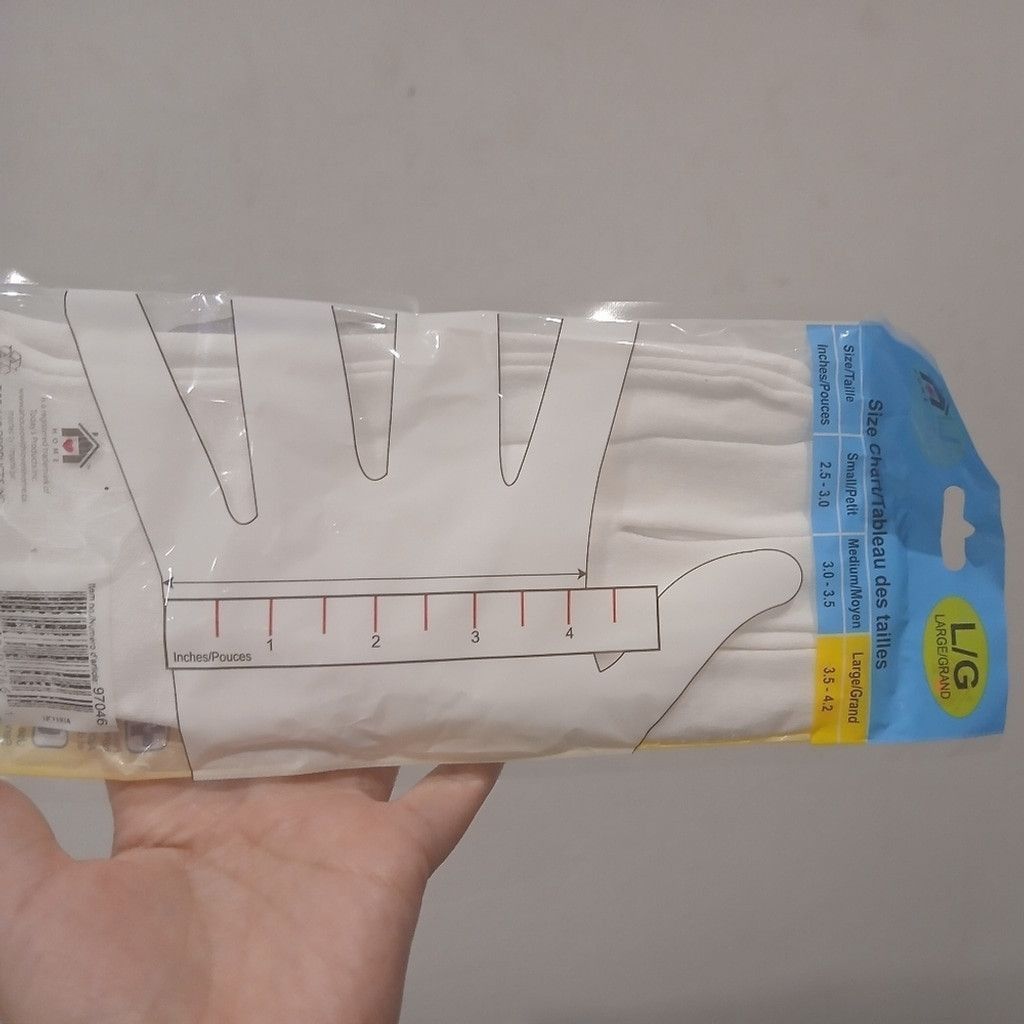 The Unbranded Brand NWT %100 Cotton Gloves In White Size Large Size ONE SIZE - 9 Thumbnail