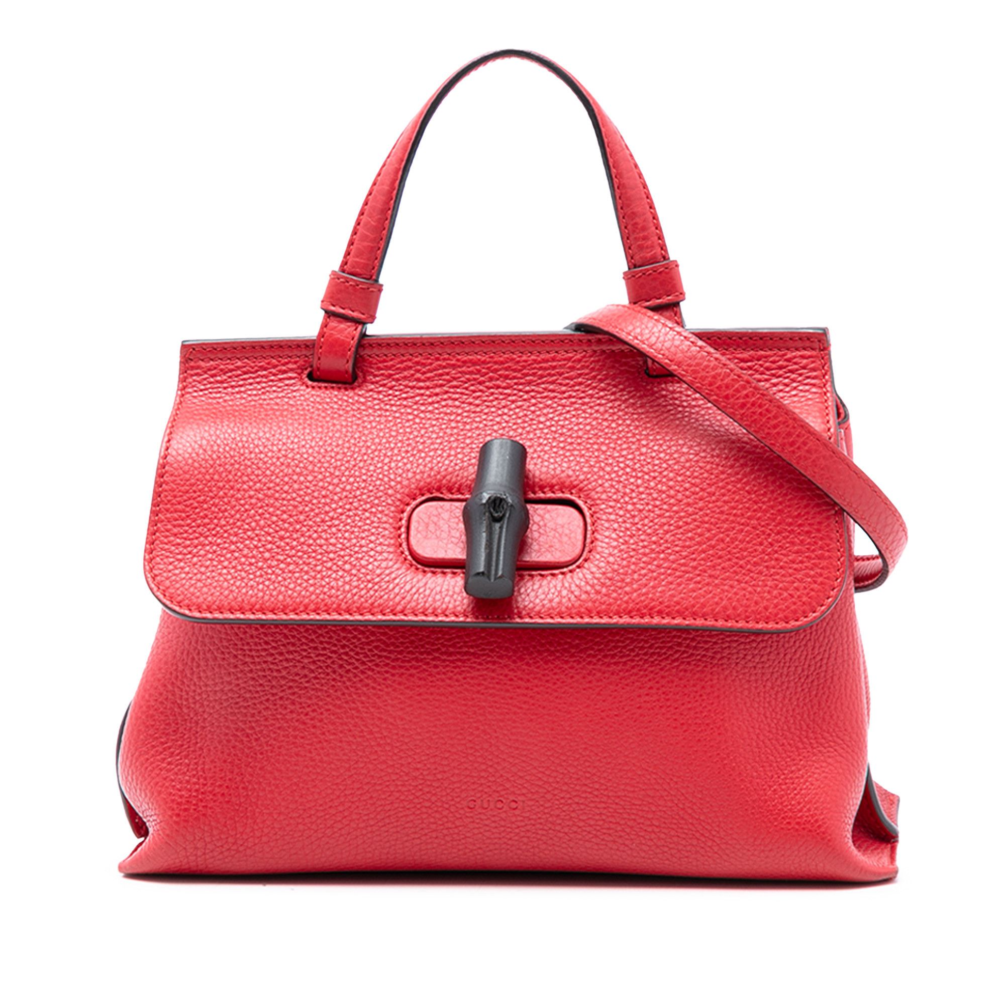 Gucci Gucci Small Leather Bamboo Daily Satchel Size ONE SIZE - 1 Thumbnail