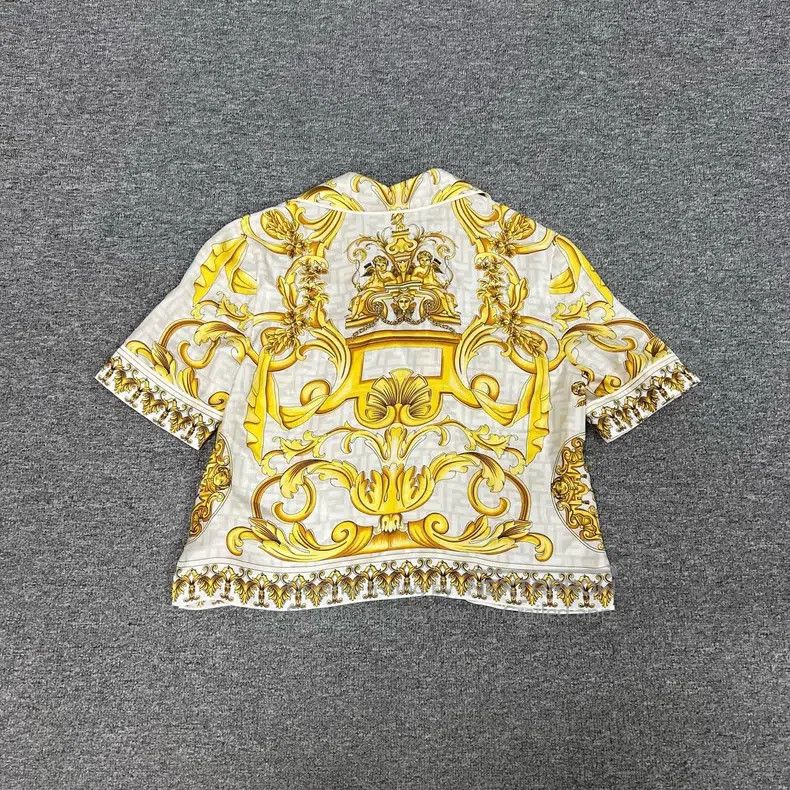 Fendi Fendi Versace Collab Silk Short Sleeve Shirt Size XS / US 0-2 / IT 36-38 - 2 Thumbnail