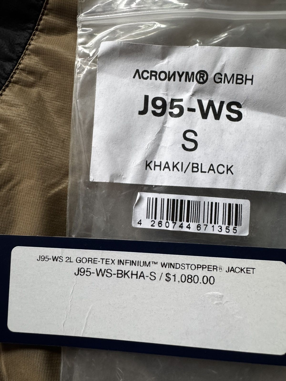Acronym J95-WS 2L Gore-Tex Infinium™ Windstopper® Jacket Size US S / EU 44-46 / 1 - 5 Thumbnail