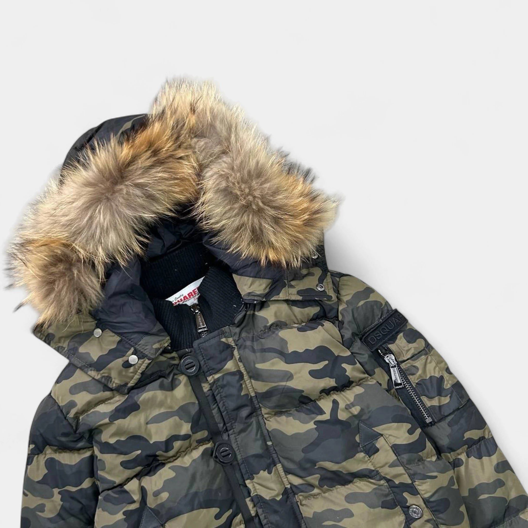 Dsquared2 Dsquared2 Camo Fur Down Jacket Size US M / EU 48-50 / 2 - 2 Thumbnail