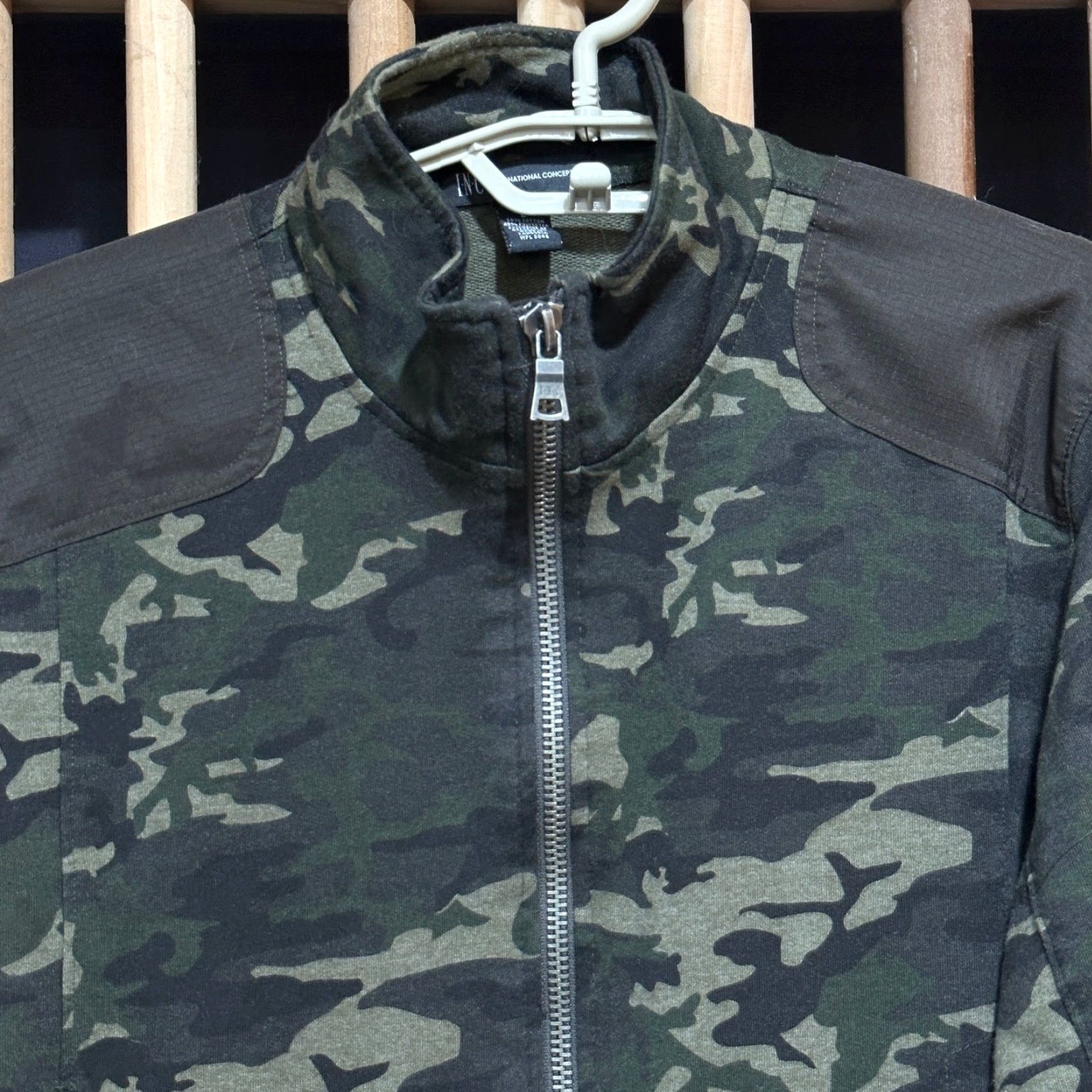 Vintage VINTAGE INC International Concepts Utility Jacket Camouflage Green Cotton Streetwear Jacket Ladies L Long Sleeve Zip Pockets Casual Womens Size L Size L / US 10 / IT 46 - 3 Thumbnail