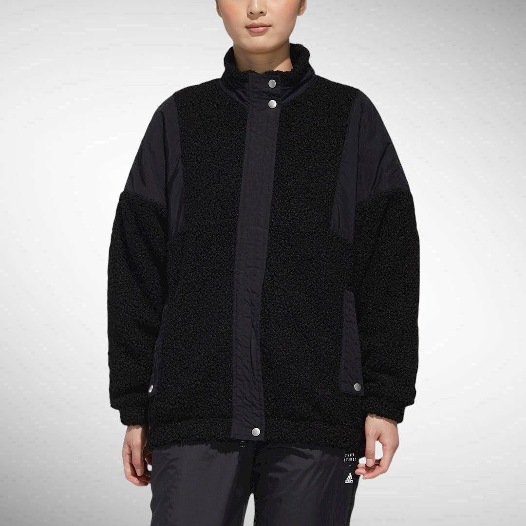 Adidas × Alexander Wang Adidas Three Strip Logo Women's Sherpa Jacket Size M / US 6-8 / IT 42-44 - 1 Thumbnail