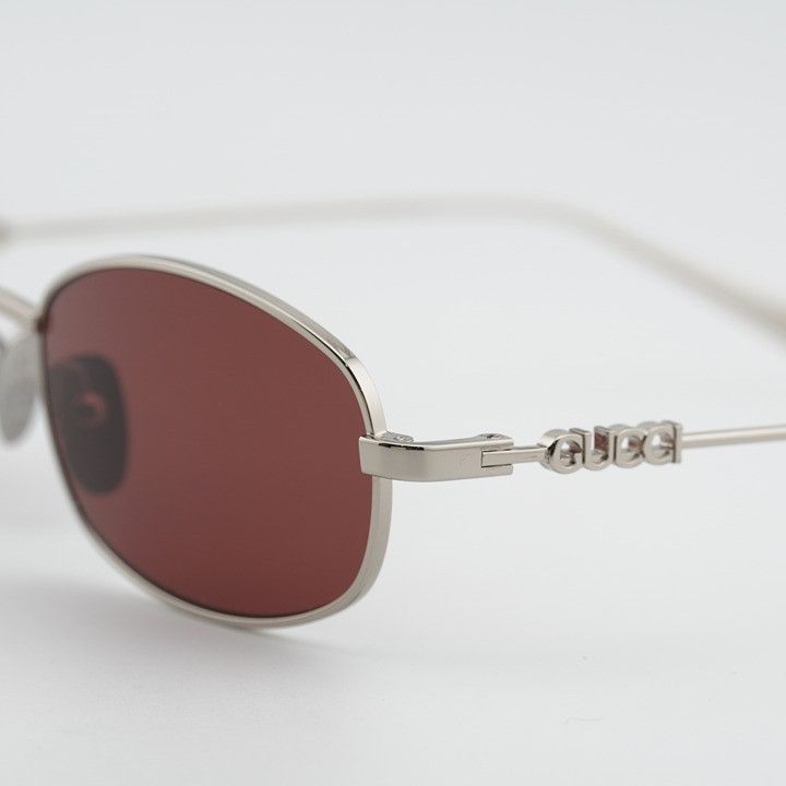 Gucci Gucci GG1940S 003 Sunglasses Silver Rectangle Frame, Red Size ONE SIZE - 9 Thumbnail