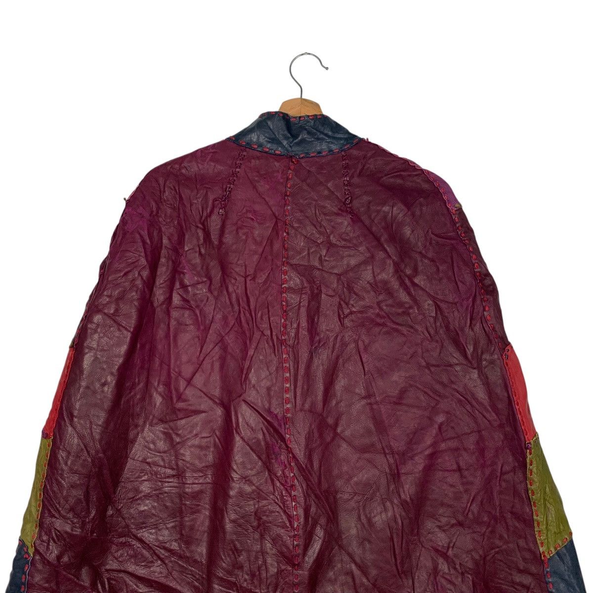 Handmade Handmade Patchwork Leather Cape #2165-C95 Size US XXL / EU 58 / 5 - 8 Thumbnail