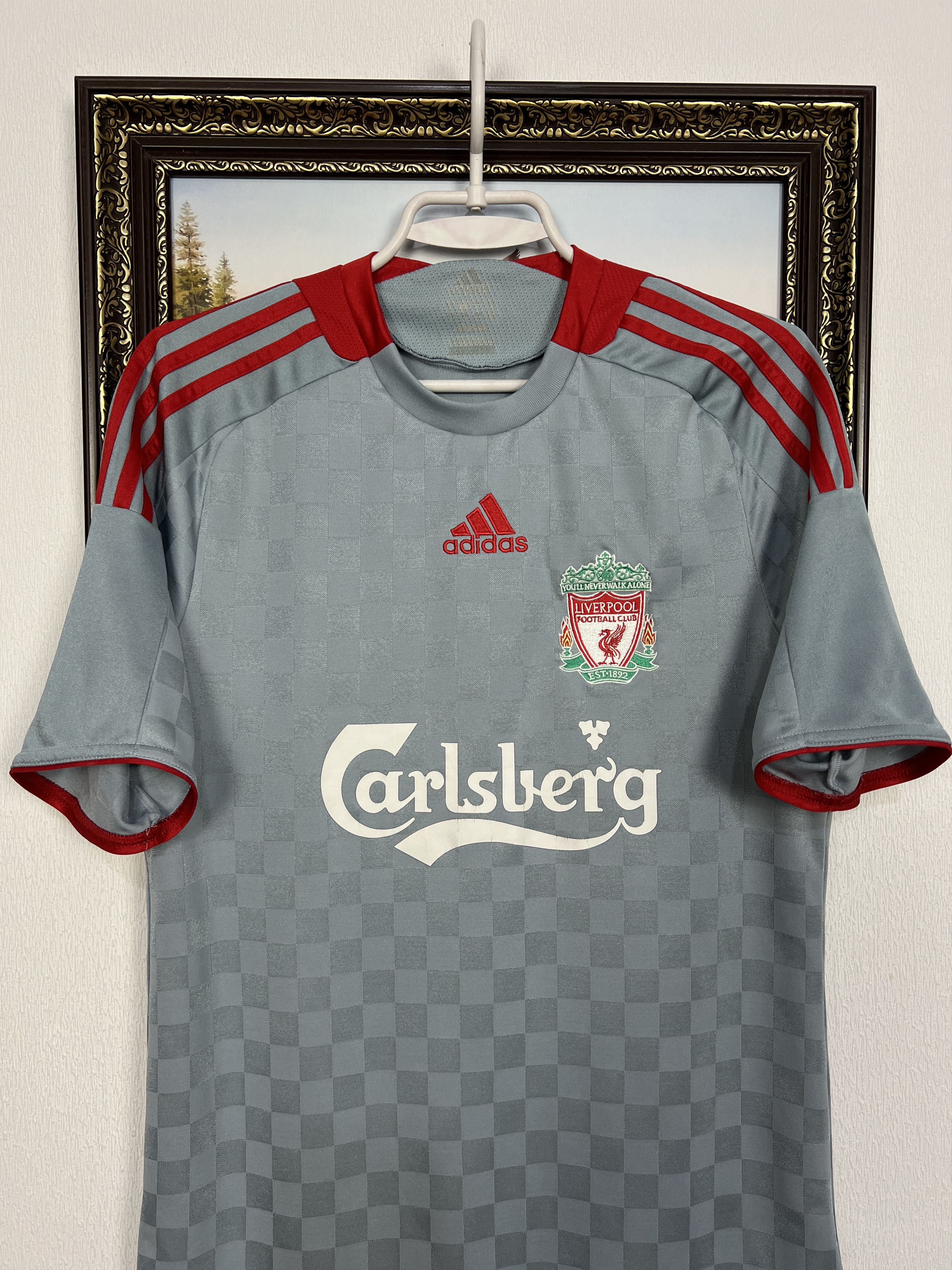 Adidas Liverpool Away football shirt 2008 Soccer Jersey Trikot Size US S / EU 44-46 / 1 - 2 Thumbnail