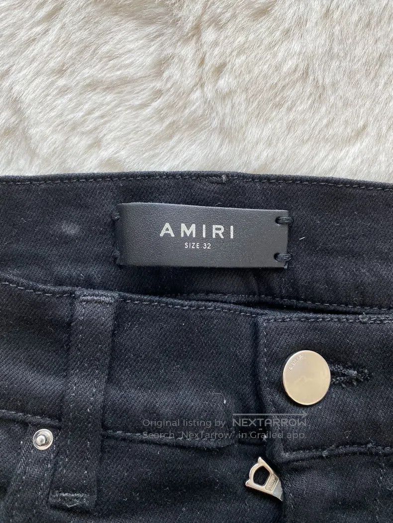 Amiri Amiri Size 32 Black sports side strips destroy jeans. Size US 32 / EU 48 - 2 Thumbnail