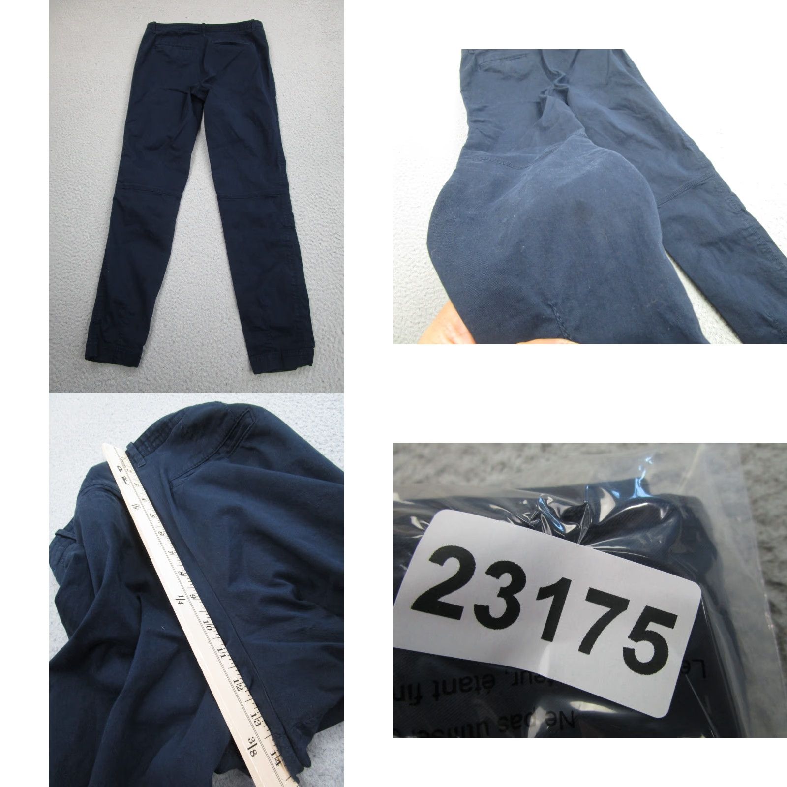 Vintage ATM Pants Womens 6 Navy Blue Utility Trousers Military Chino Tapered Casual Pockets Reg Leg Style Womens Pants Size 28" / US 6 / IT 42 - 9 Thumbnail