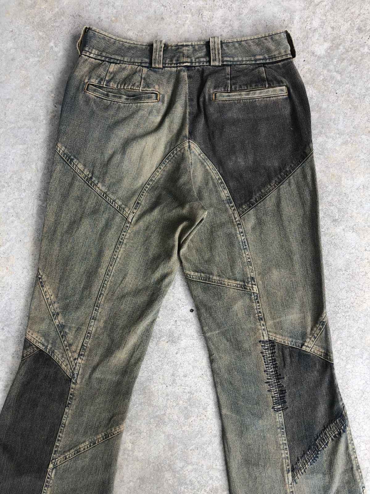 Tornado Mart Japanese Tornado Mart Flared Jeans Patchwork Distressed Size US 29 - 8 Thumbnail