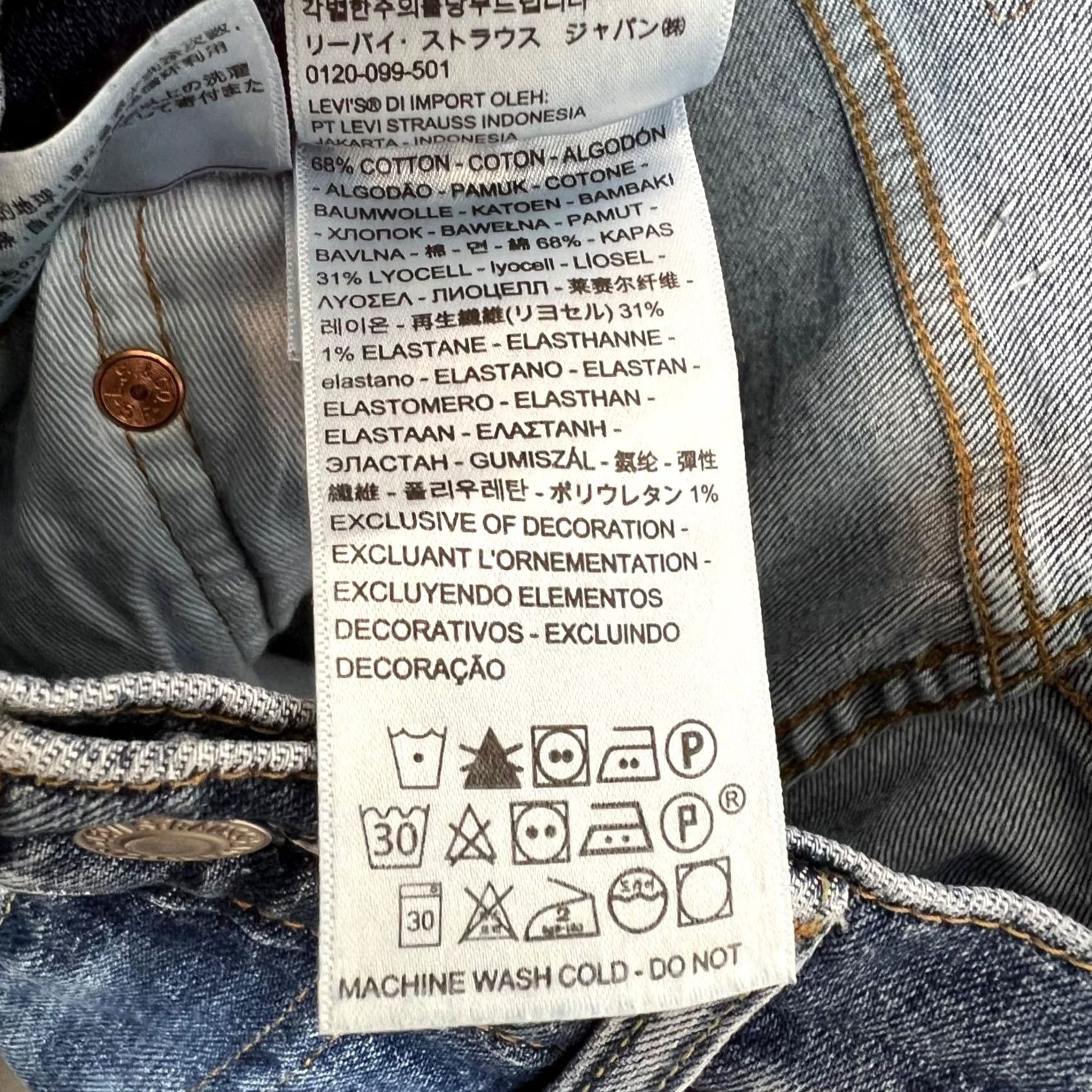 Levi's Levi's 502 Mens Taper Fit Jeans 31 x 32 Cotton Denim Blue 5-Pocket Regular Rise Mid Vintage No N/A Size US 31 - 4 Thumbnail