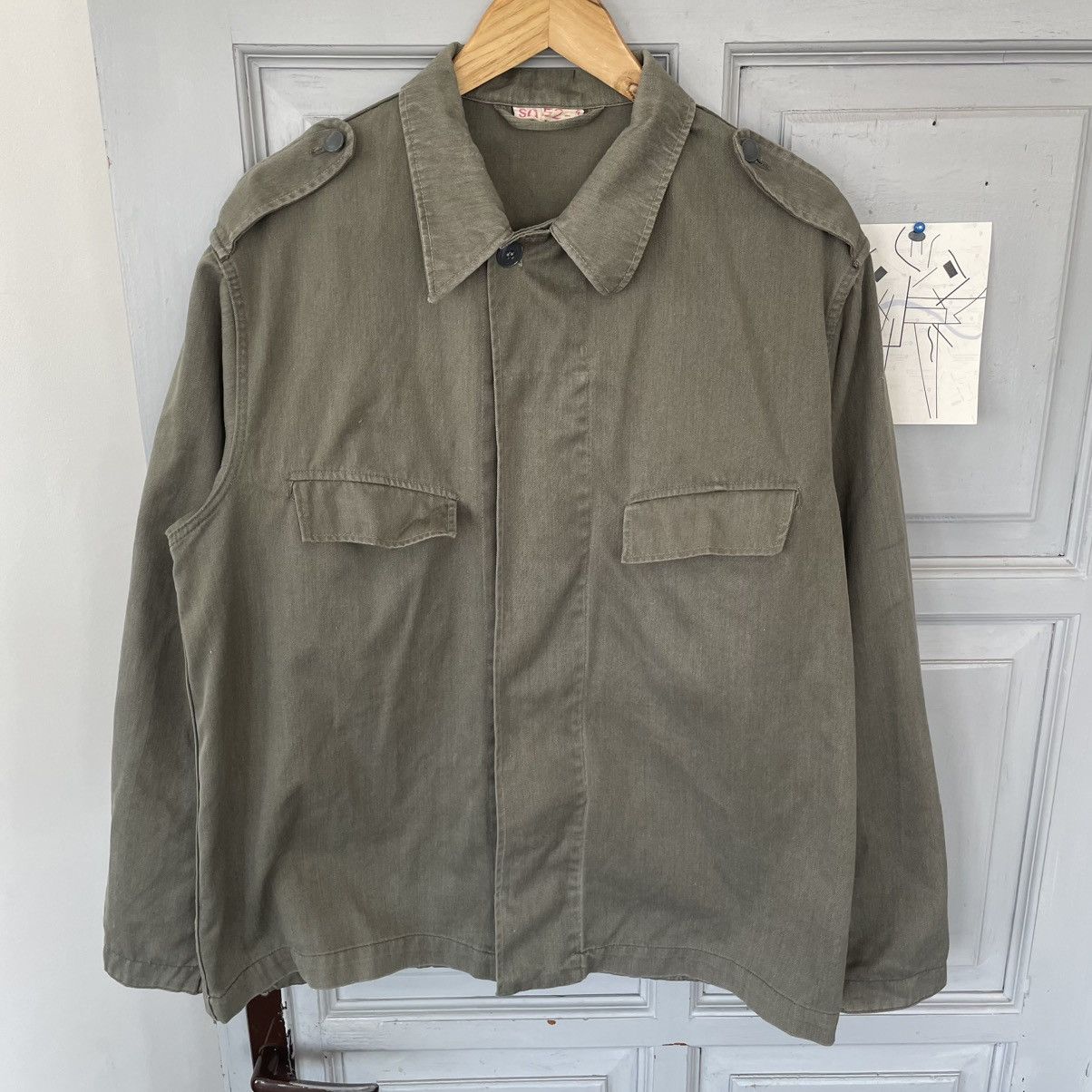 Other Vintage 1989 Military Germany OG Shirt button up Size US L / EU 52-54 / 3 - 4 Thumbnail