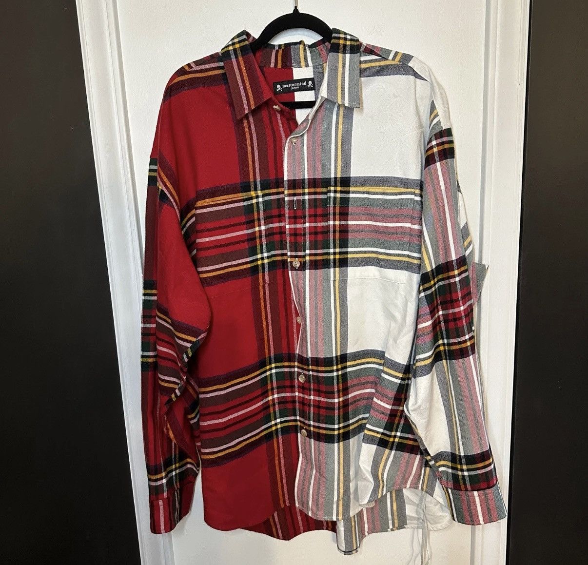 Mastermind Japan Mastermind Japan Men's Red Check Plaid Flannel Size US XL / EU 56 / 4 - 4 Thumbnail