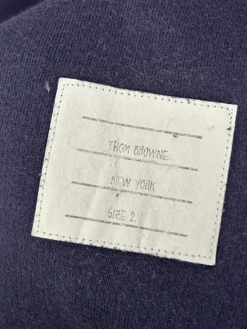 Thom Browne Thom Browne Size 4Classic four-stripe Blue Sweater Jacket 2 Size US XL / EU 56 / 4 - 5 Thumbnail