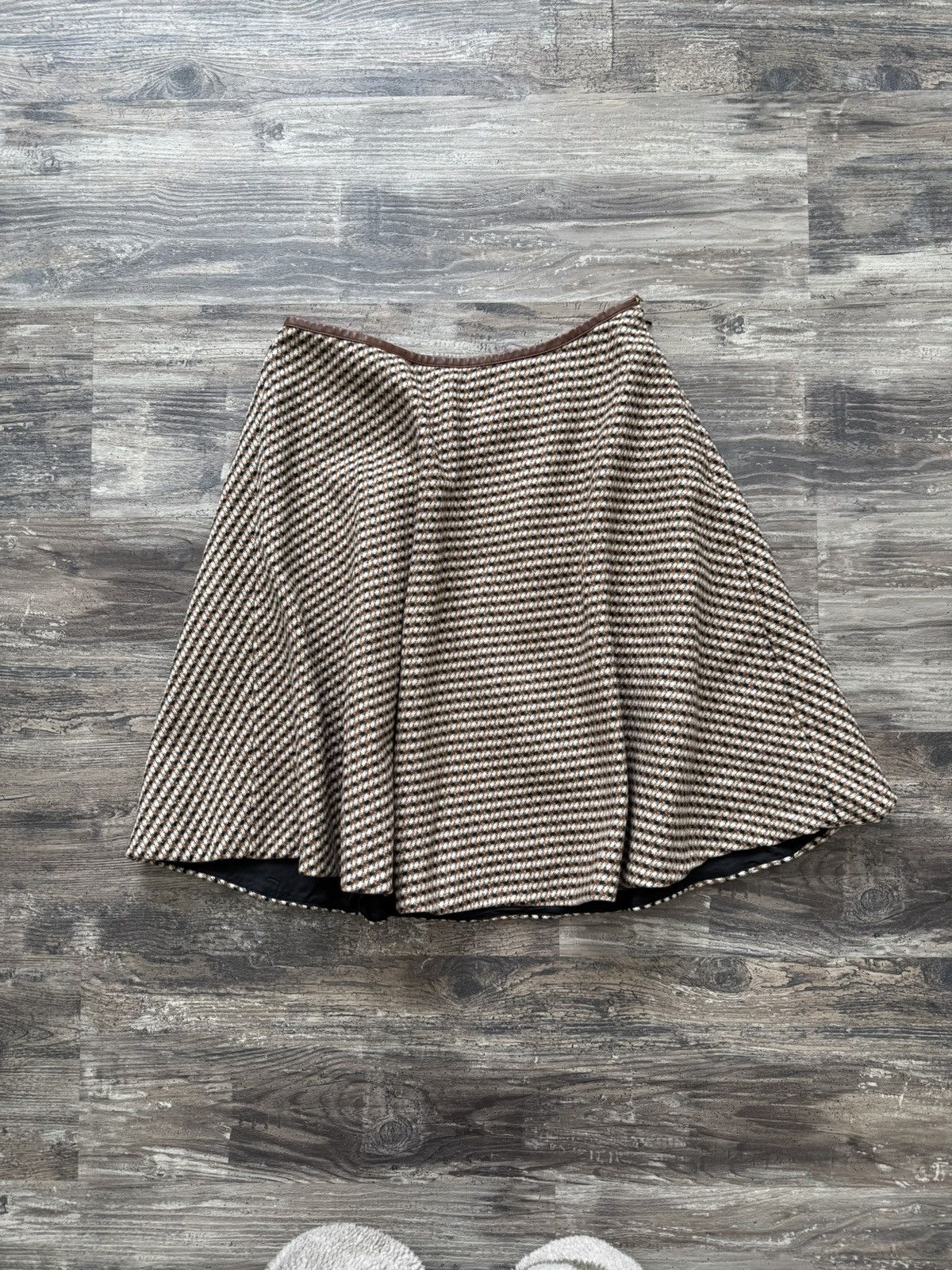 Prada Prada SS14 Houndstooth Midi Skirt Size 28" / US 6 / IT 42 - 1 Thumbnail