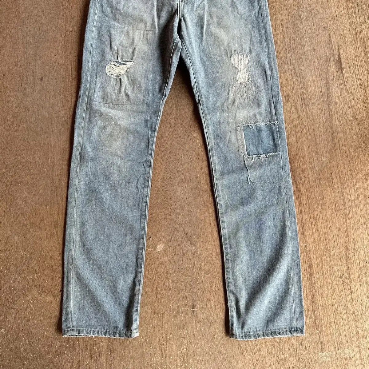 Global Work SICKS 🔥VTG GLOBALWORK JAPAN JEANS RIPPED DENIM PANTS SIZE M Size US 32 / EU 48 - 7 Thumbnail