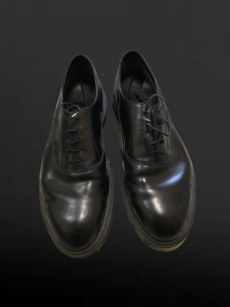 Dr. Martens DR. Martens Smooth Leather Platform Shoes in Black Size US 12 / EU 45 - 1 Thumbnail