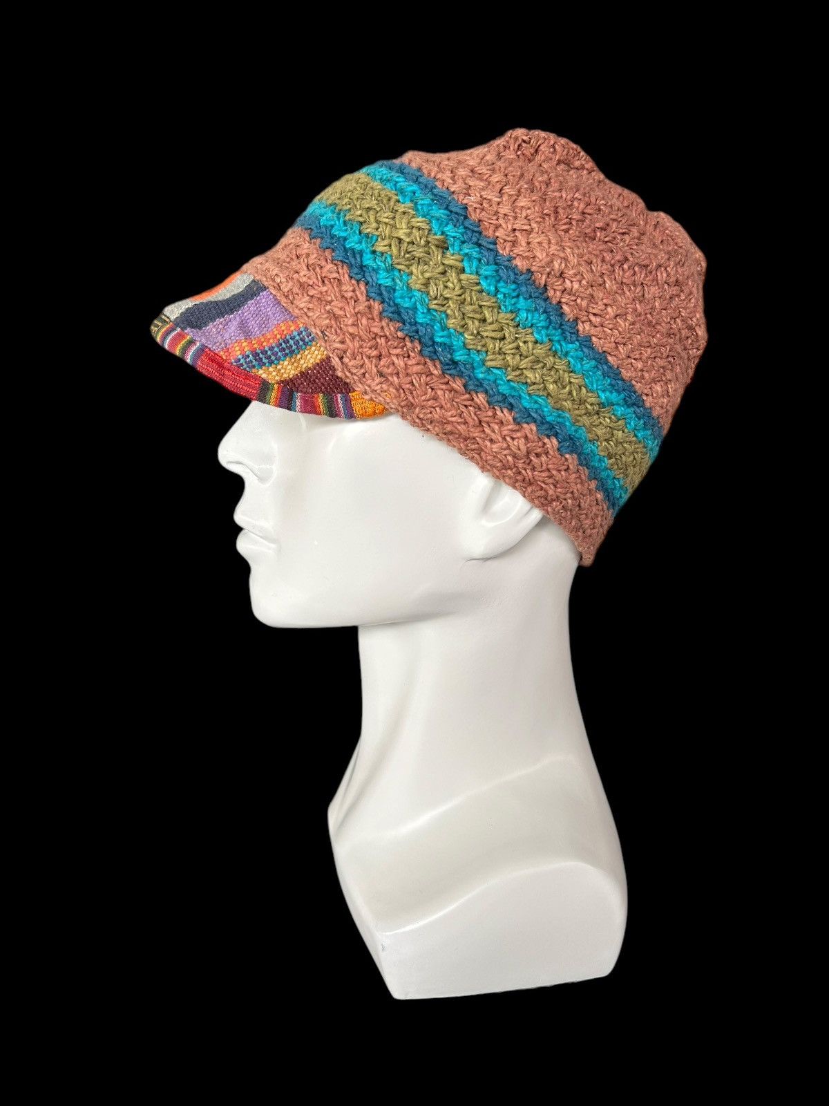 Japanese Brand × Kapital × Vintage Amina Japanese Style Crochet knitted Hats ☠️☠️🎌 Size ONE SIZE - 3 Thumbnail