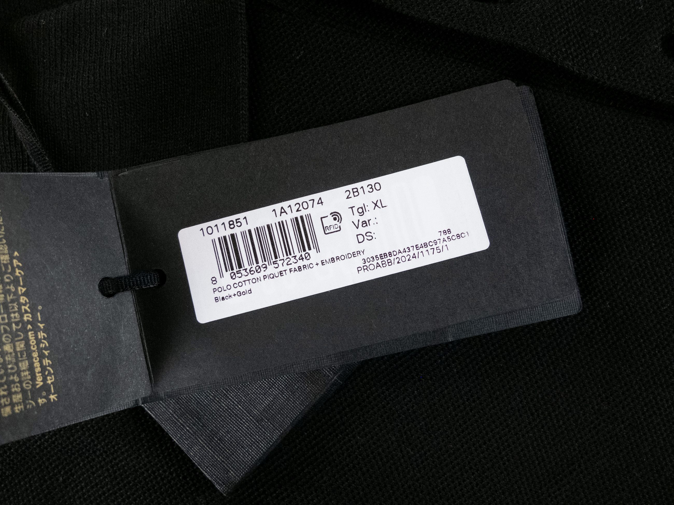 Versace VERSACE black Medusa logo embroidered polo shirt XL Size US XL / EU 56 / 4 - 8 Thumbnail