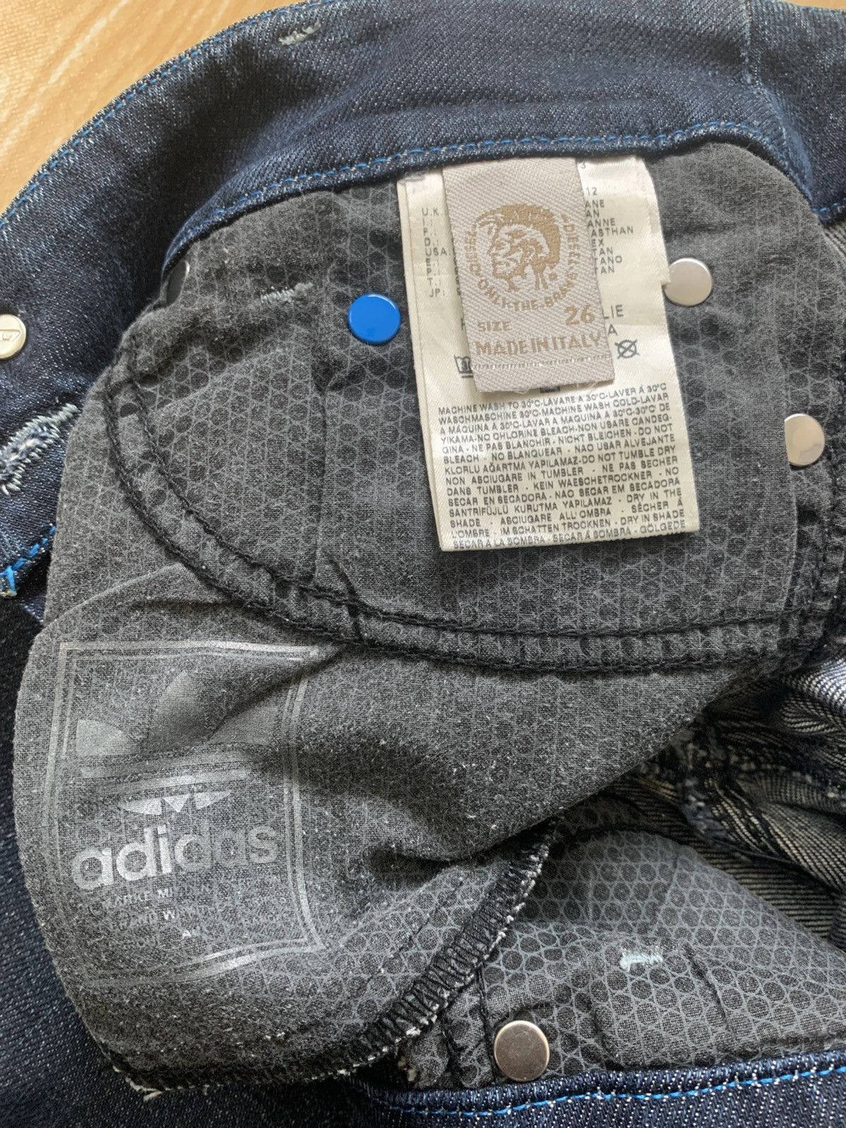 Adidas × Diesel Rare Diesel x Adidas ADI-LOUVELY Stretch Flare Jeans Pants Size US 27 - 17 Thumbnail