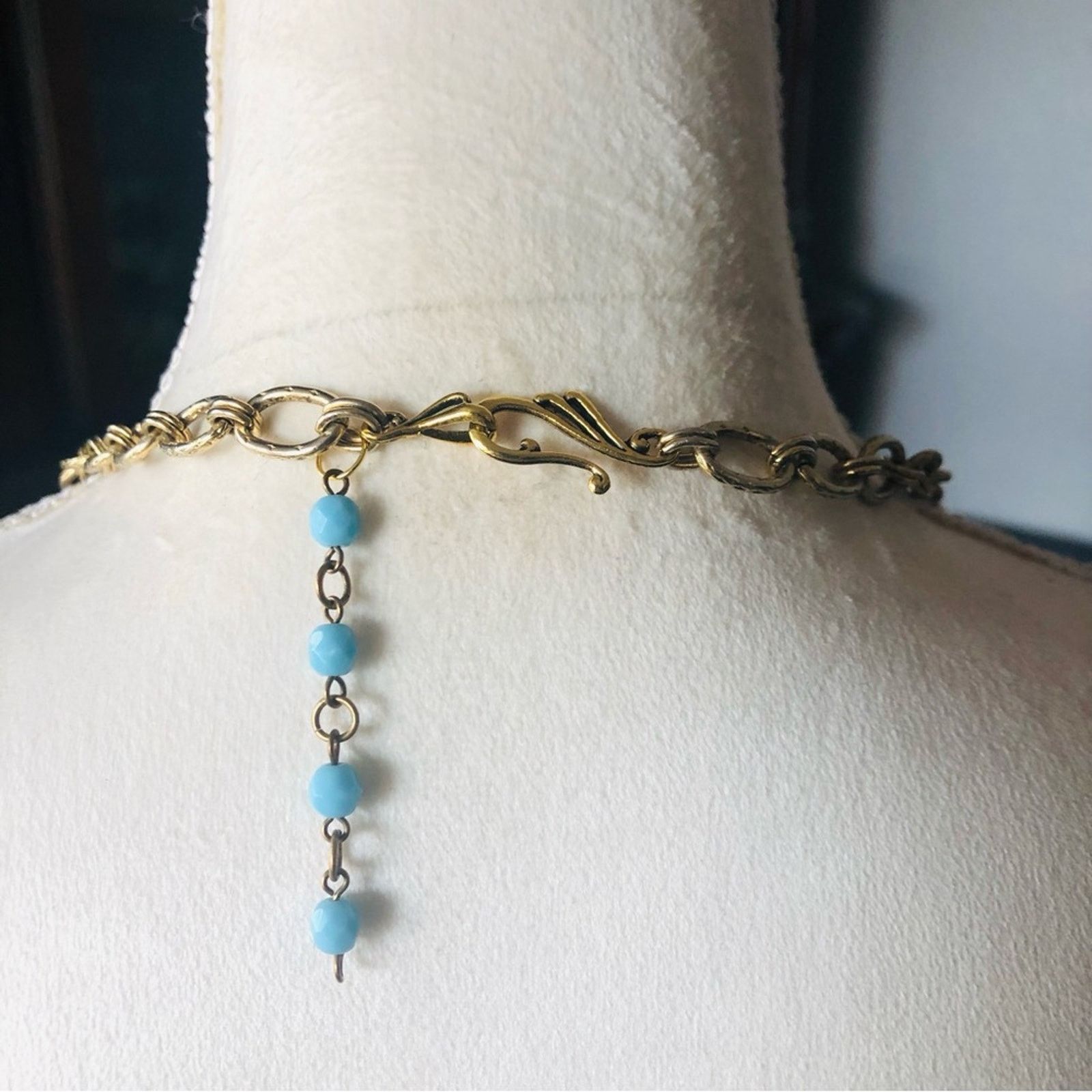 Handmade Handcrafted recycled material sodalite accent necklace Size ONE SIZE - 6 Thumbnail