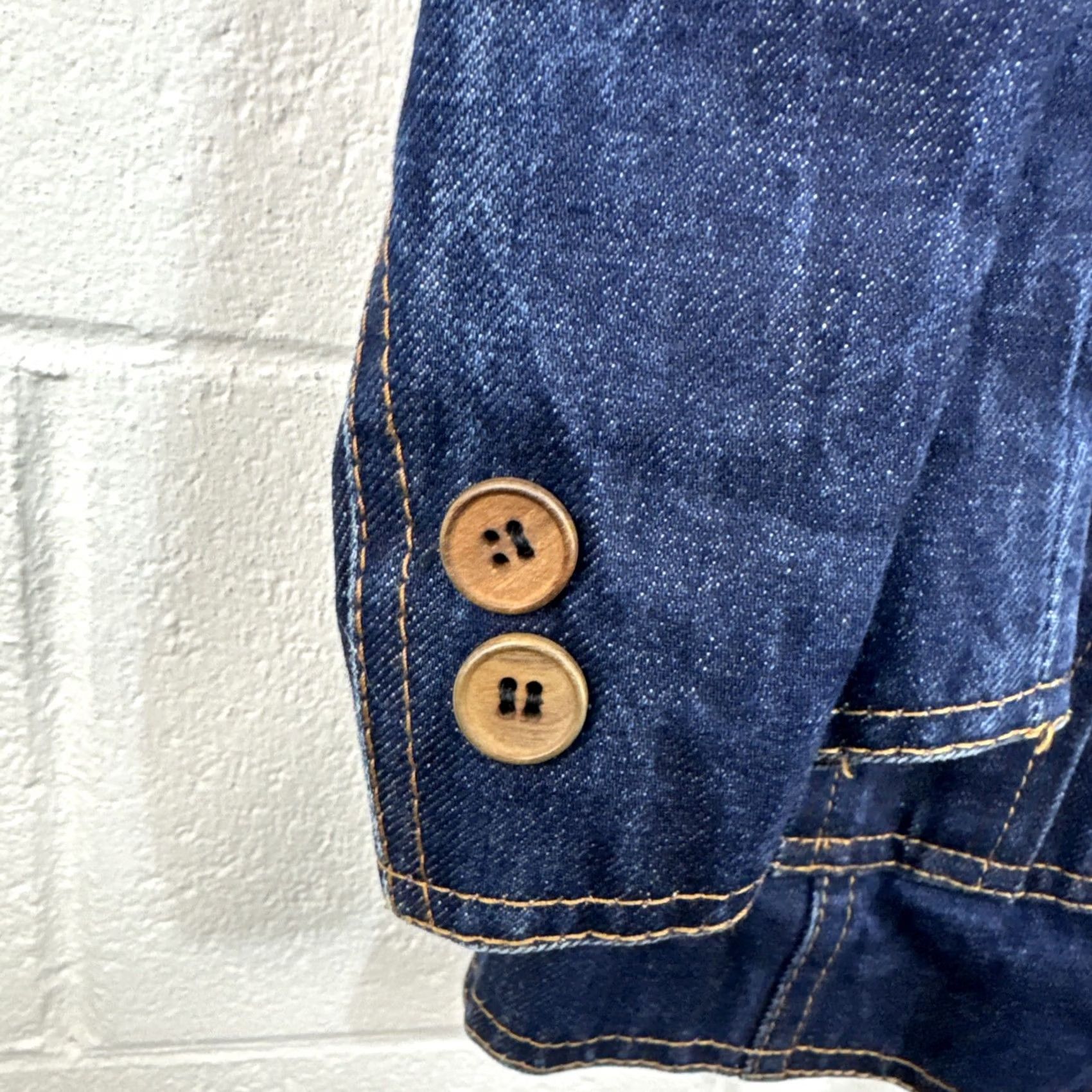 Vintage VINTAGE Southern Cotton Co Jacket Denim Blazer 38 L Two Button Pockets 67/41-836 Size XS / US 0-2 / IT 36-38 - 5 Thumbnail