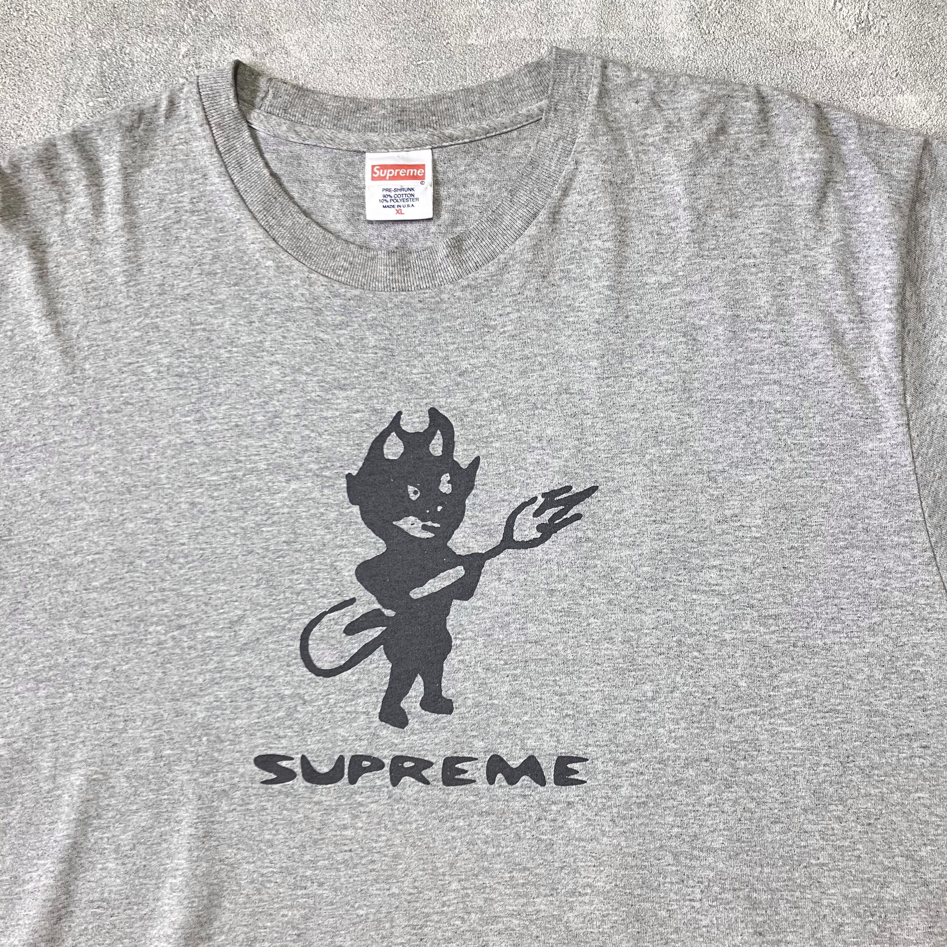 Supreme Supreme Fall/Winter 2015 'Devil' heather grey tees Size US XL / EU 56 / 4 - 2 Thumbnail