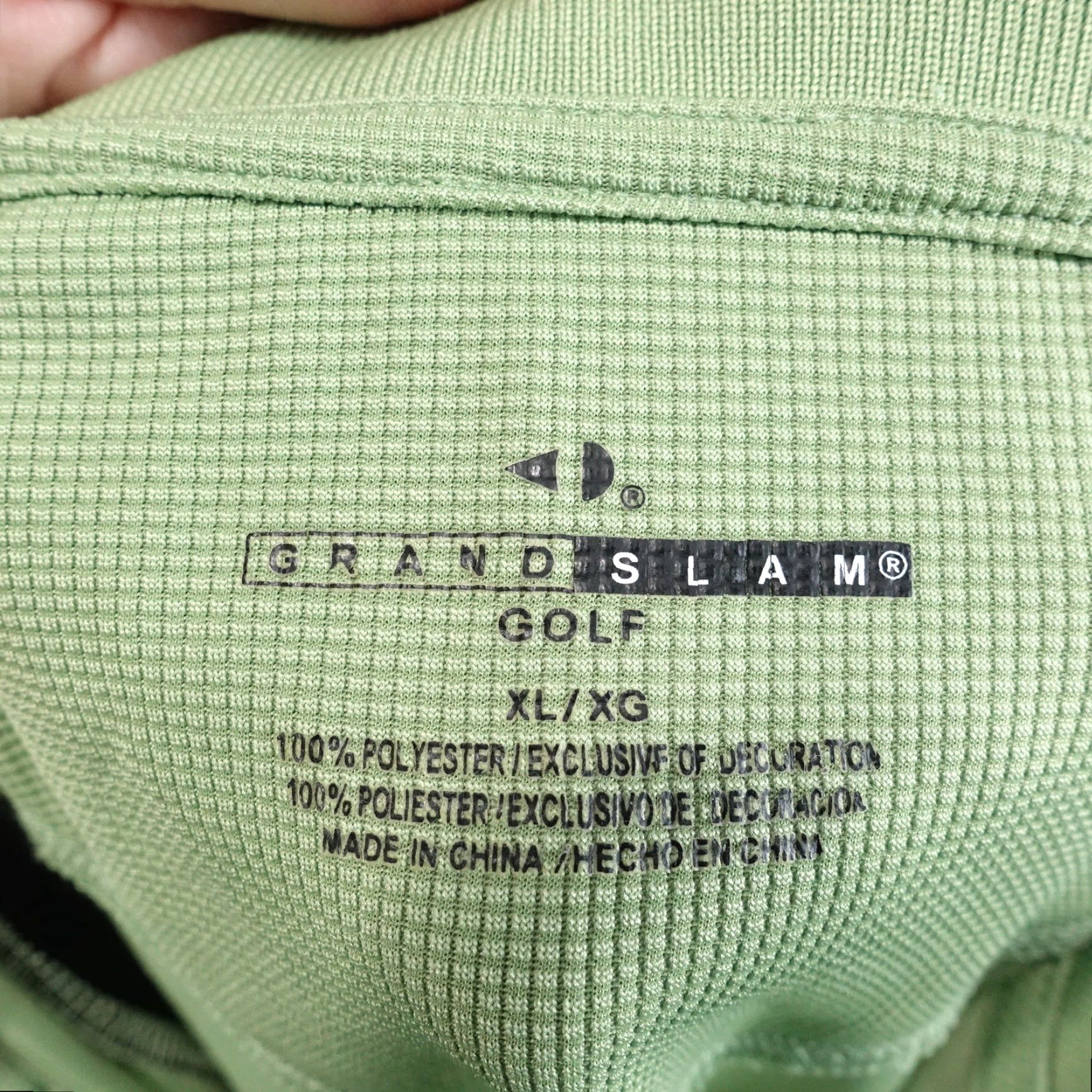 Vintage GRAND SLAM POLO SHIRT MENS XL GREEN STRIPED POLYESTER SHORT SLEEVE Size US XL / EU 56 / 4 - 6 Thumbnail