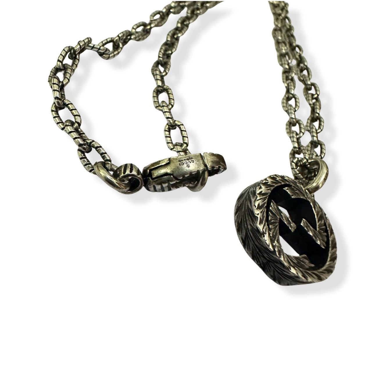 Gucci Gucci Vintage GG Laurel Sterling Silver Necklace 925 – 45cm Size ONE SIZE - 4 Thumbnail