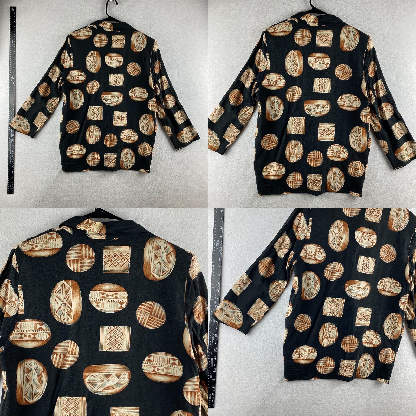 Vintage VINTAGE Kensington Square Blazer Womens Medium M / P Black Blazer Cardigan Made In USA 80s Size M / US 6-8 / IT 42-44 - 9 Thumbnail