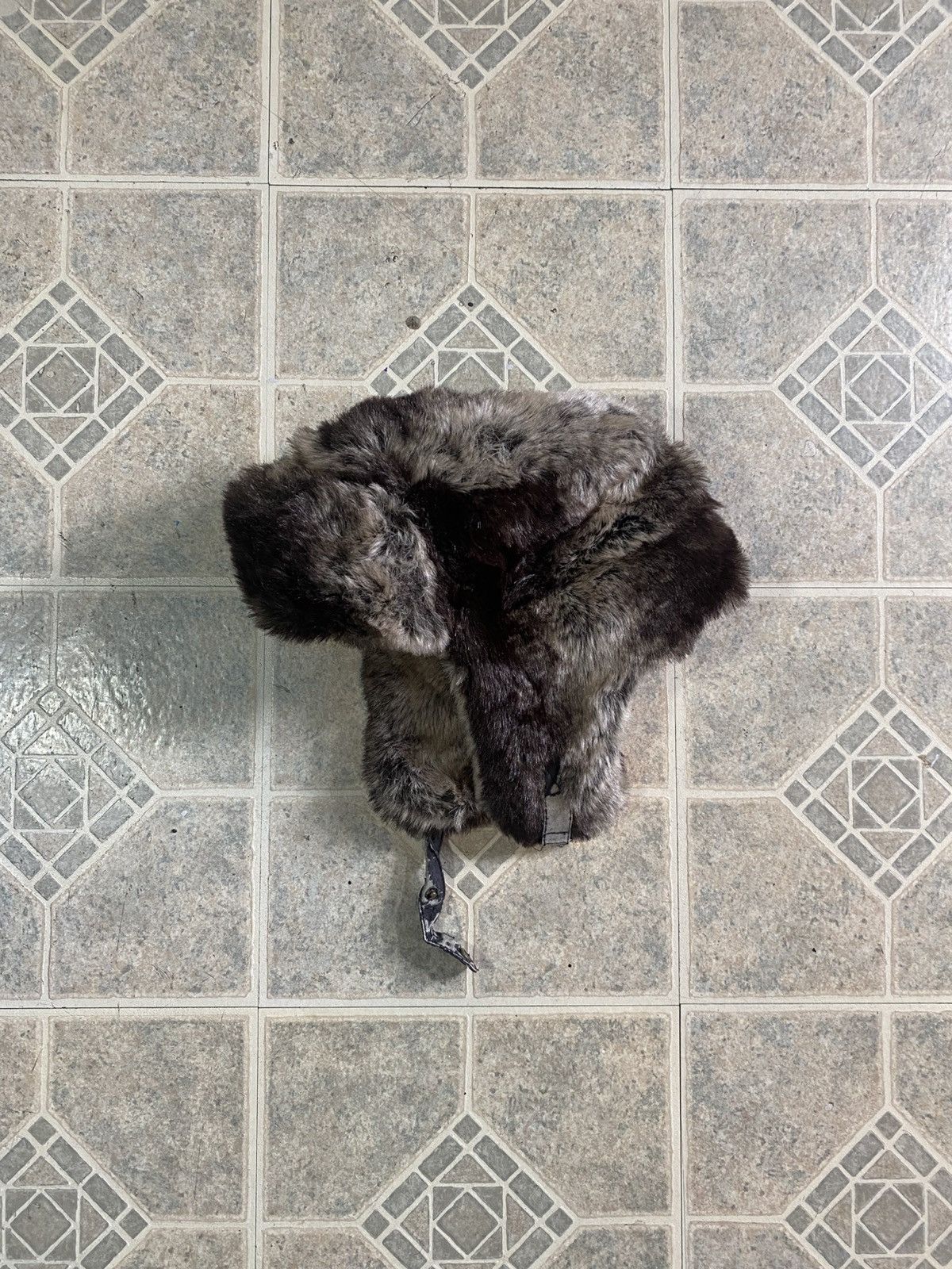 Other Vintage Y2K fur aviator hat black gray size small Size ONE SIZE - 1 Thumbnail