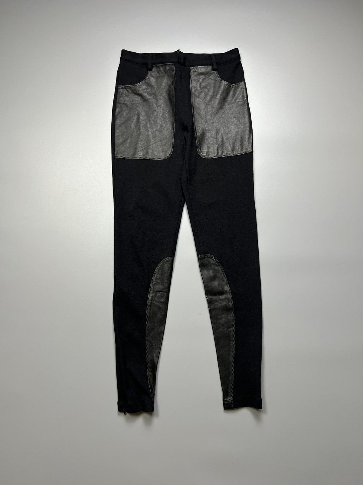 Jean Paul Gaultier × Vintage Jean Paul Gaultier - SS 2005 Couture Leather Patch - Pants Size 27" / US 4 / IT 40 - 1 Thumbnail