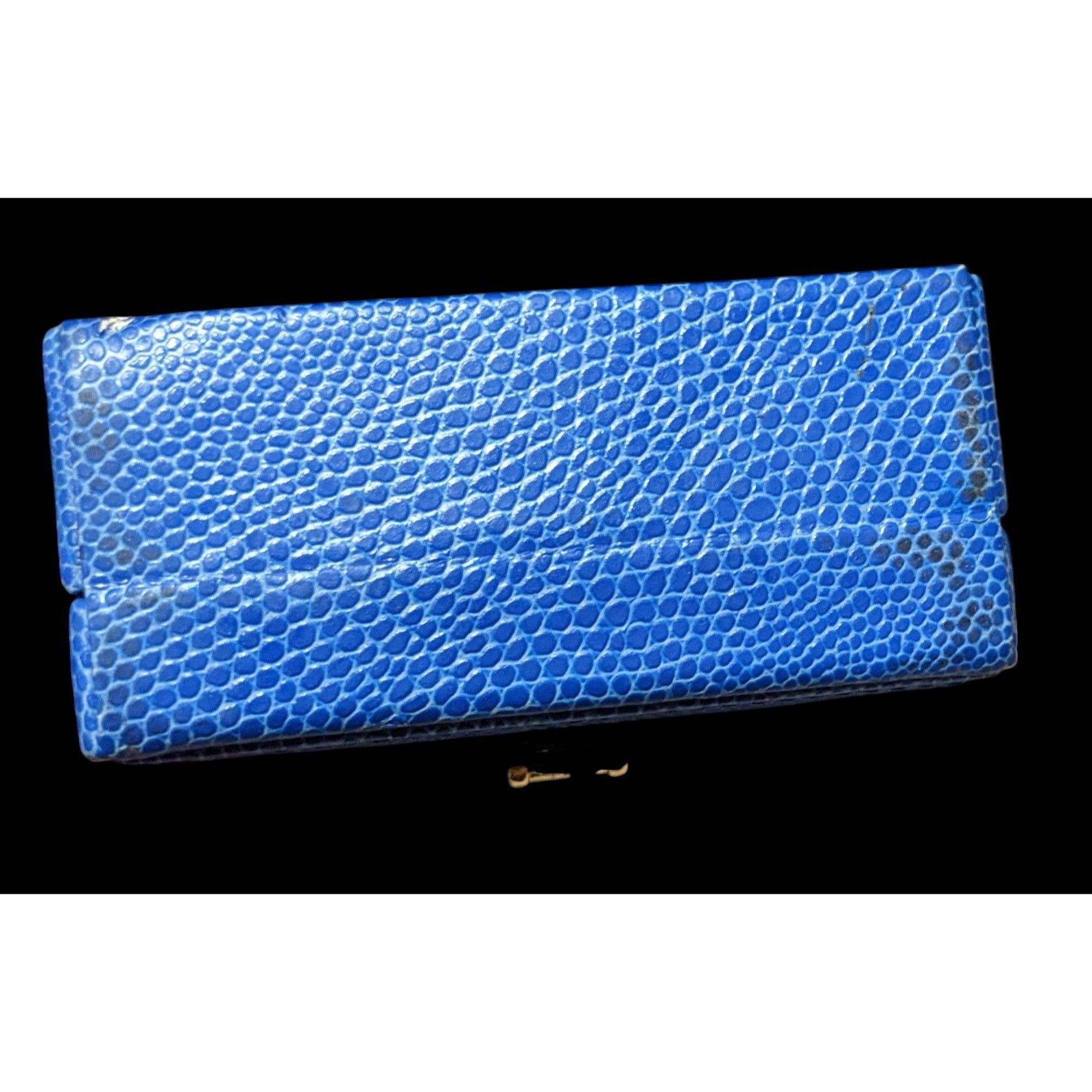 Other Mini Blue Faux Snake Travel Trunk With Mirror Size ONE SIZE - 5 Thumbnail