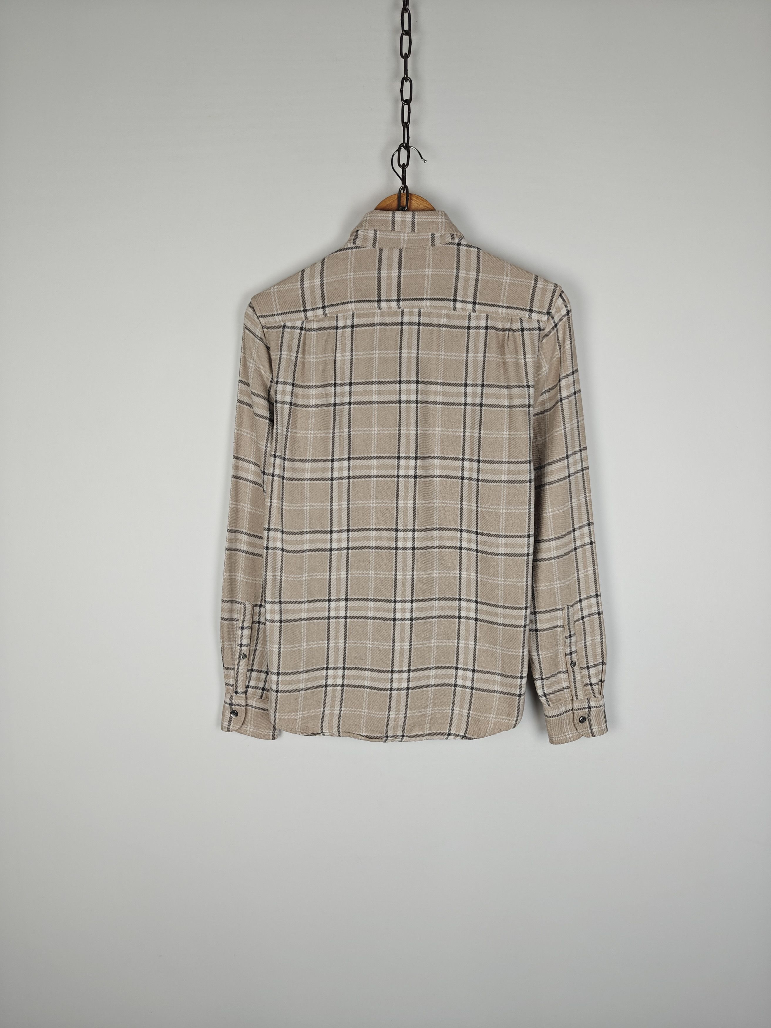 Reiss Reiss Cotton Shirt Check Beige size S Size US S / EU 44-46 / 1 - 7 Thumbnail