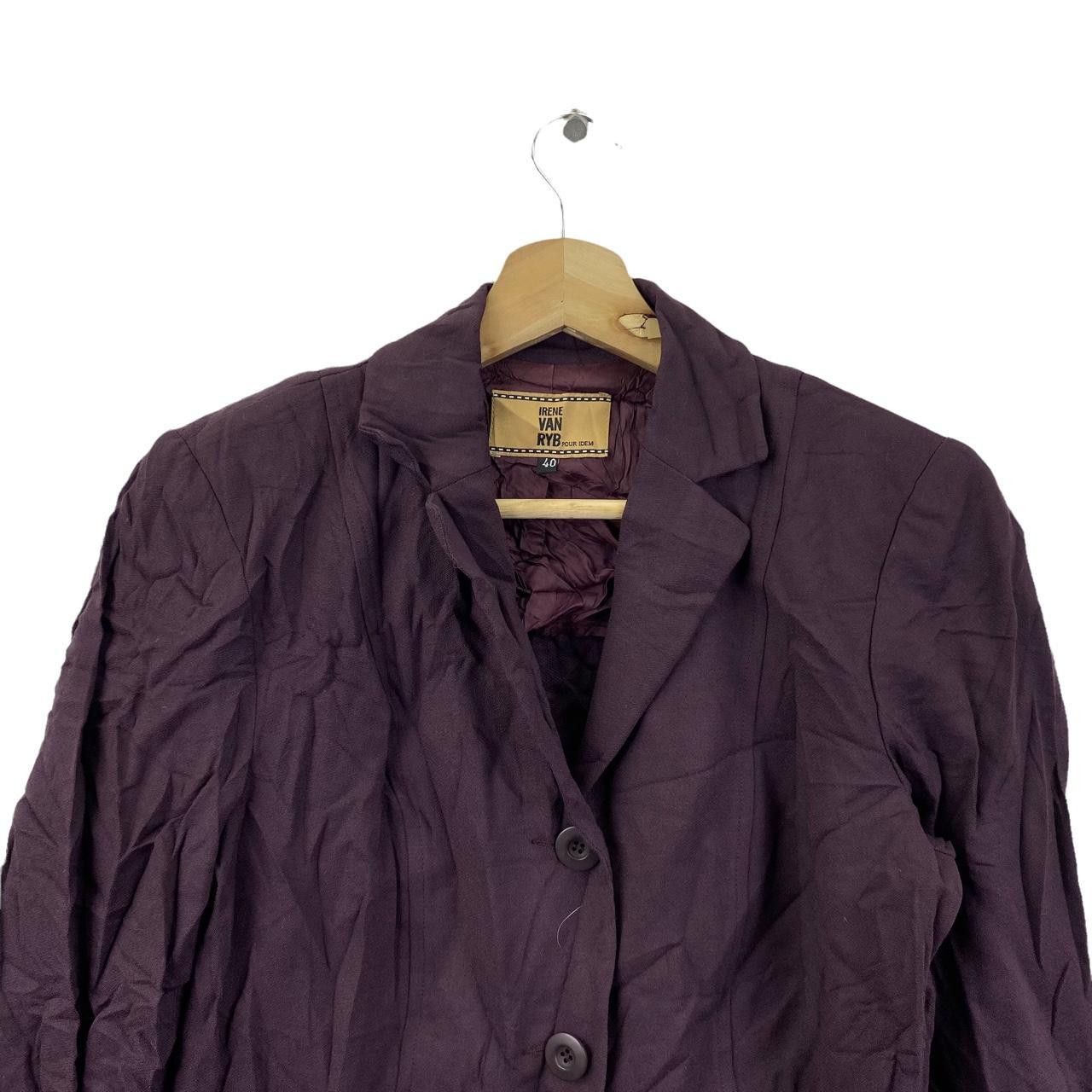 Vintage Vtg IRENE VAN RYB Pour Idem 3 Button Purple Blazer Sport Size S / US 4 / IT 40 - 3 Thumbnail