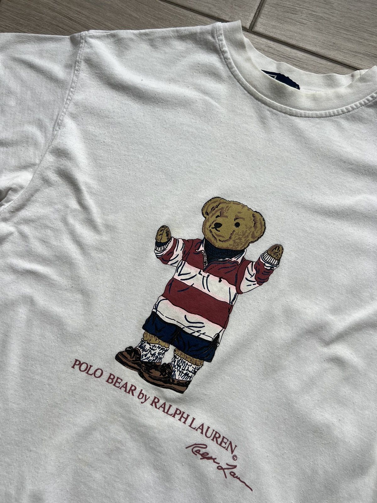Polo Ralph Lauren × Vintage Vintage Polo Ralph Lauren Bear tee shirt Size US M / EU 48-50 / 2 - 8 Thumbnail