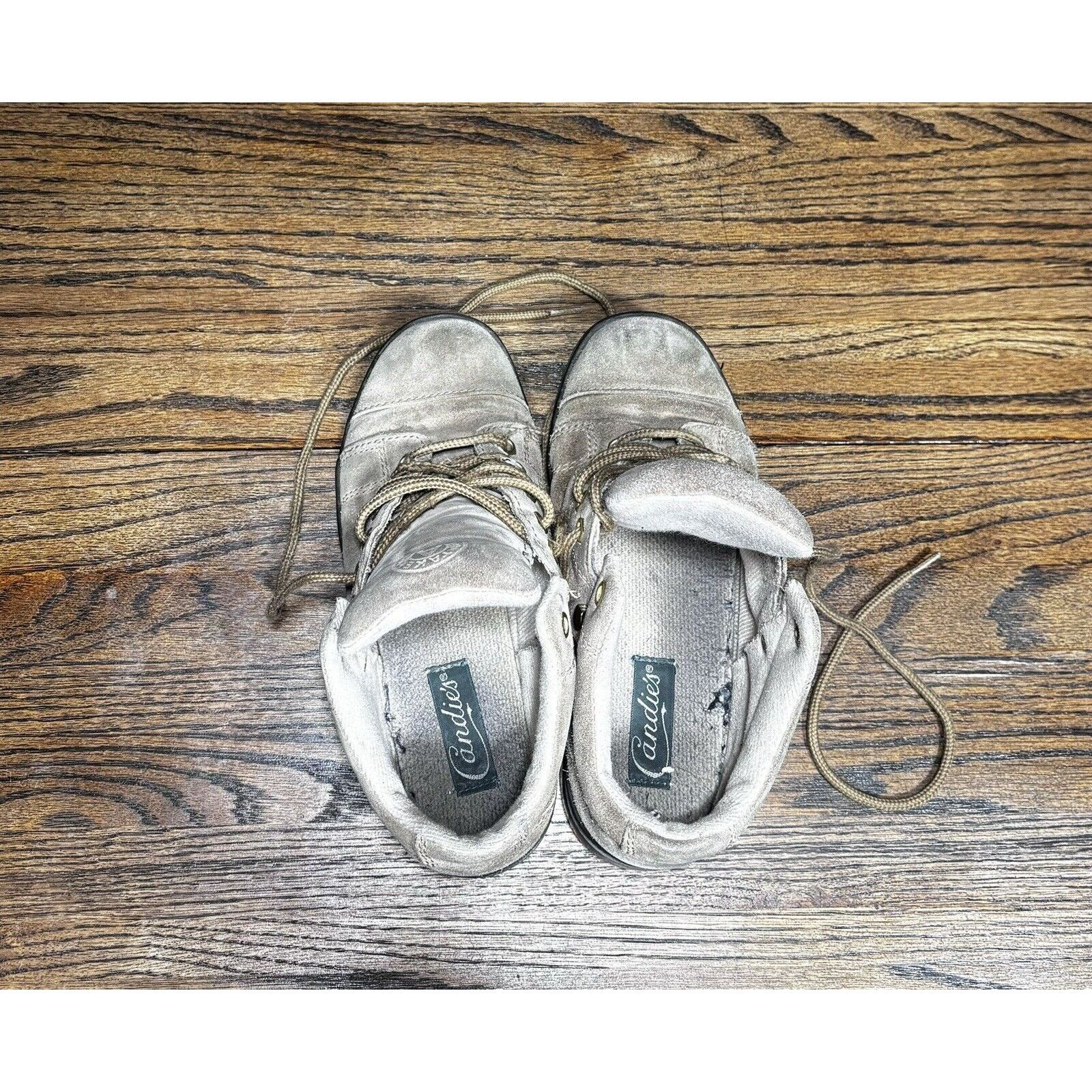 Other Y2K 90’s VTG Candie’s Take-A-Hike Brown Suede Platform Shoes Size US 7 / IT 37 - 7 Thumbnail