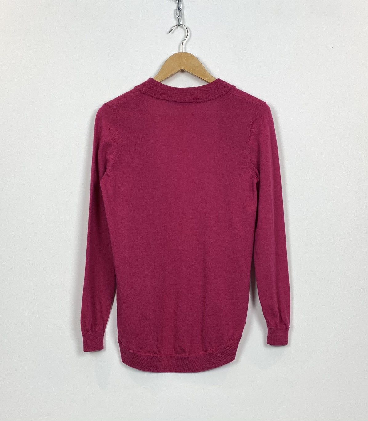 Uniqlo Uniqlo Extra Fine Merino Wool Pink Cardigan Women’s Sz Small Size S / US 4 / IT 40 - 8 Thumbnail