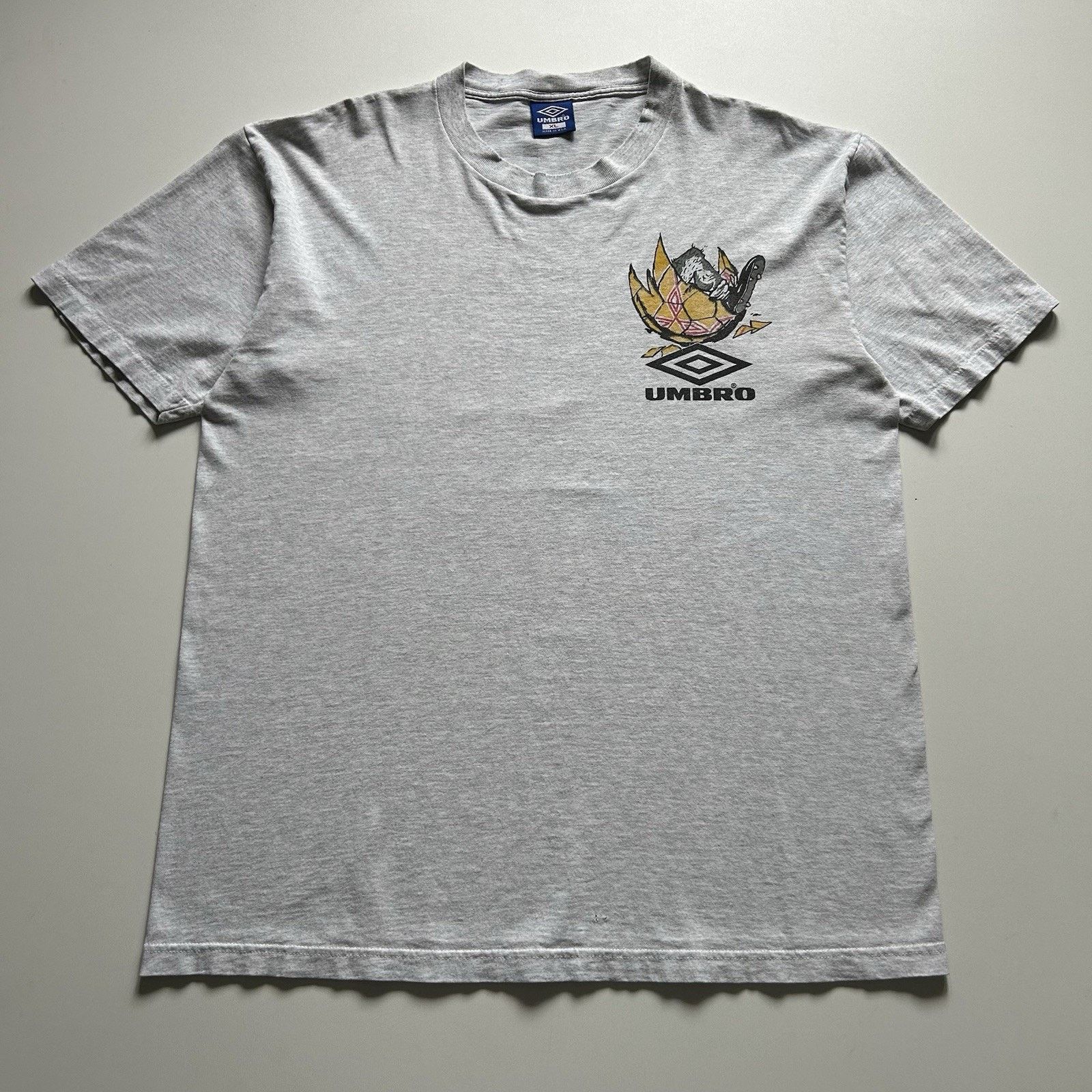 Umbro Vintage 90s Umbro T Shirt XL Made In USA Born To Play Soccer Size US XL / EU 56 / 4 - 4 Thumbnail